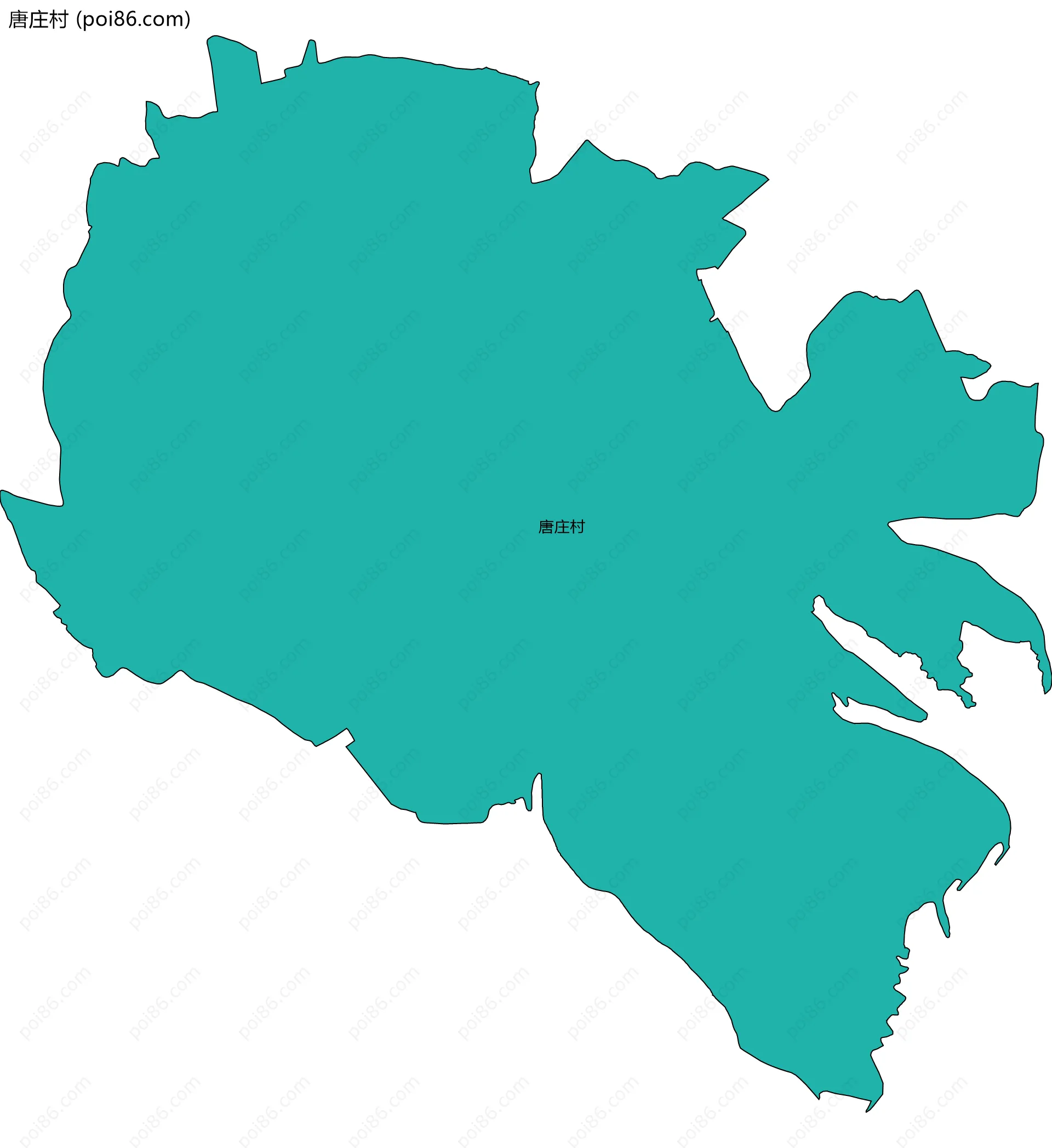唐庄村边界地图