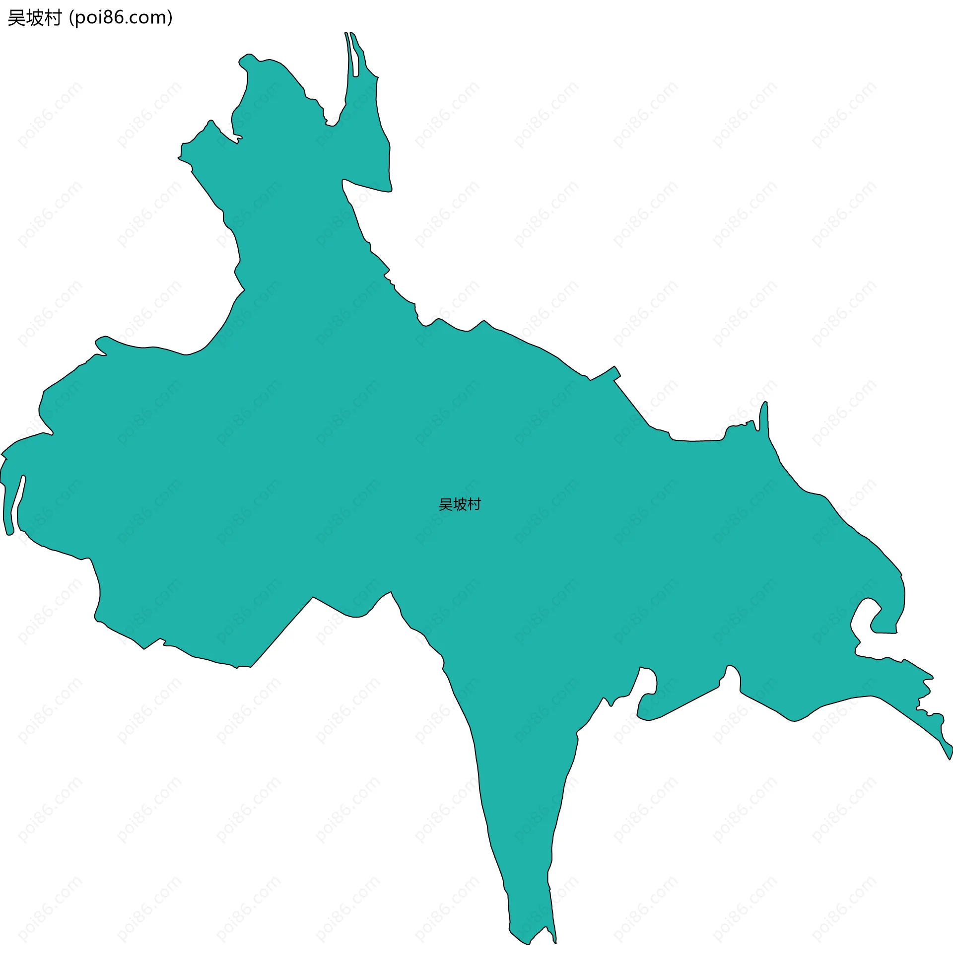 吴坡村边界地图