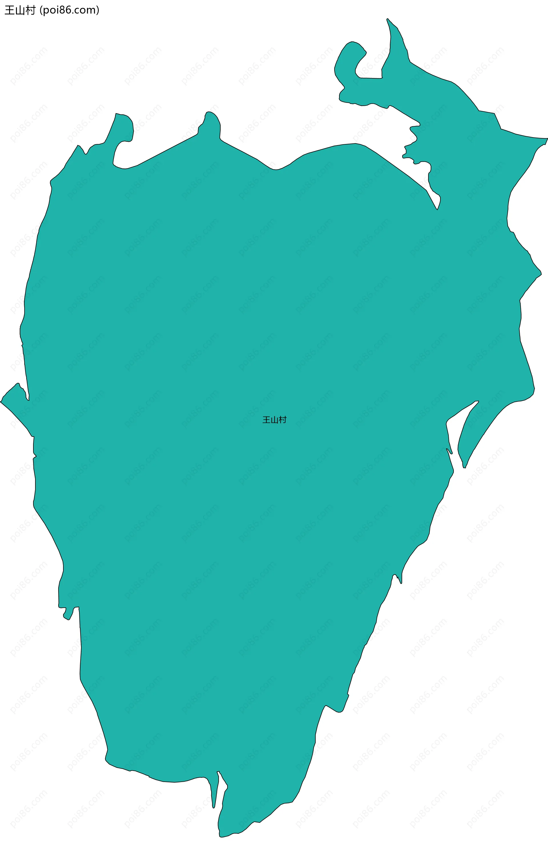 王山村边界地图