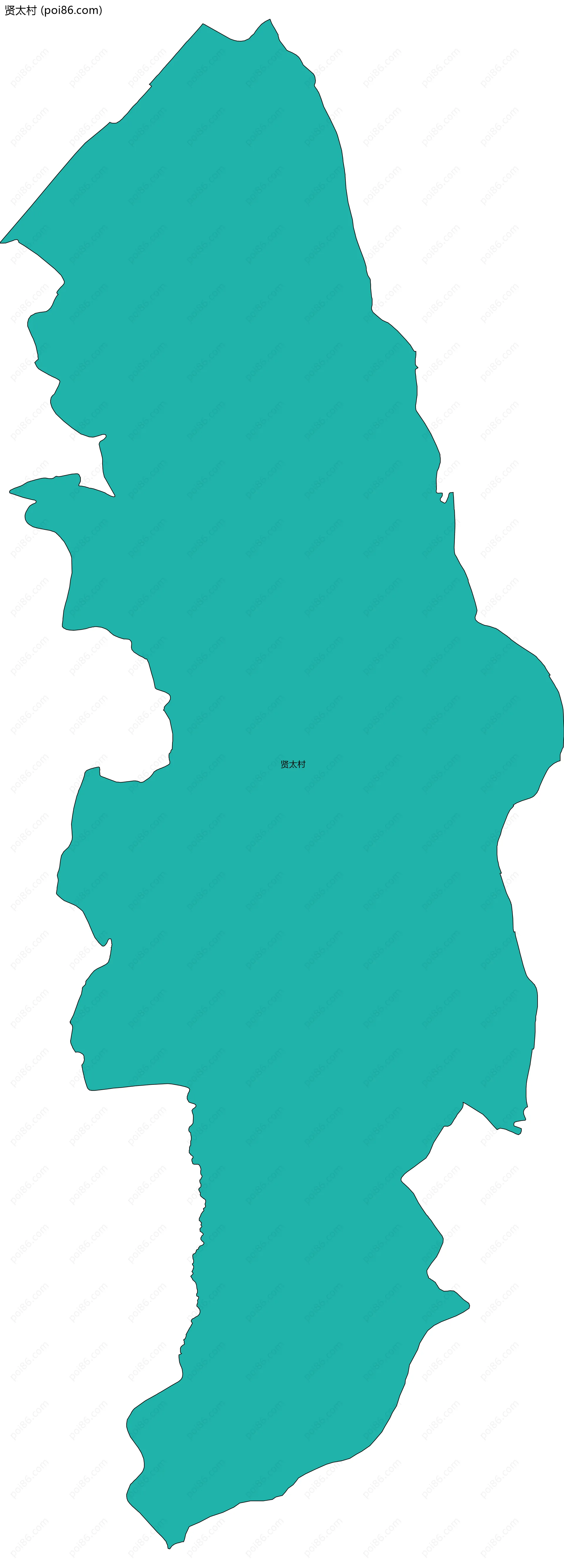 贤太村边界地图