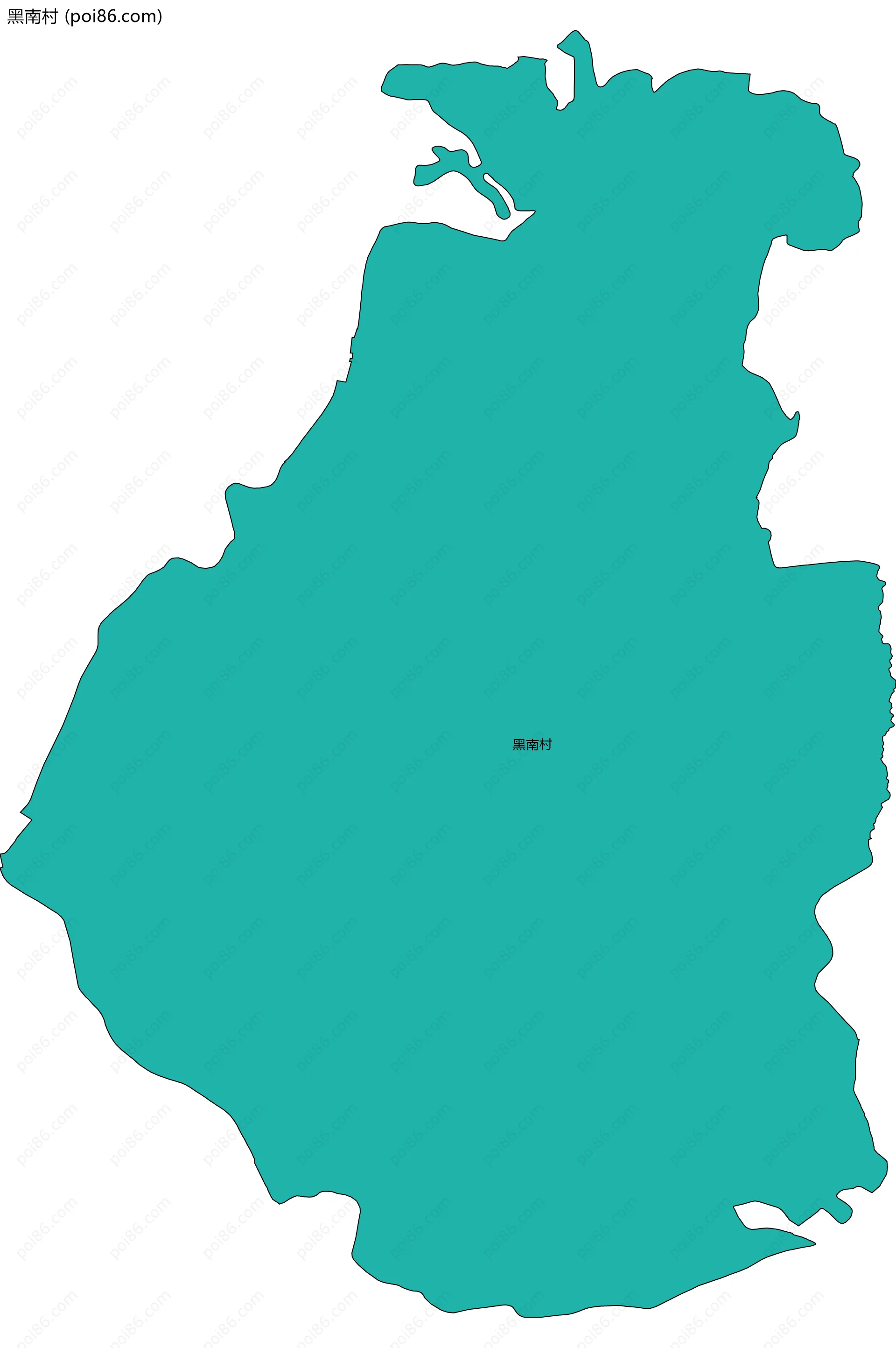 黑南村边界地图