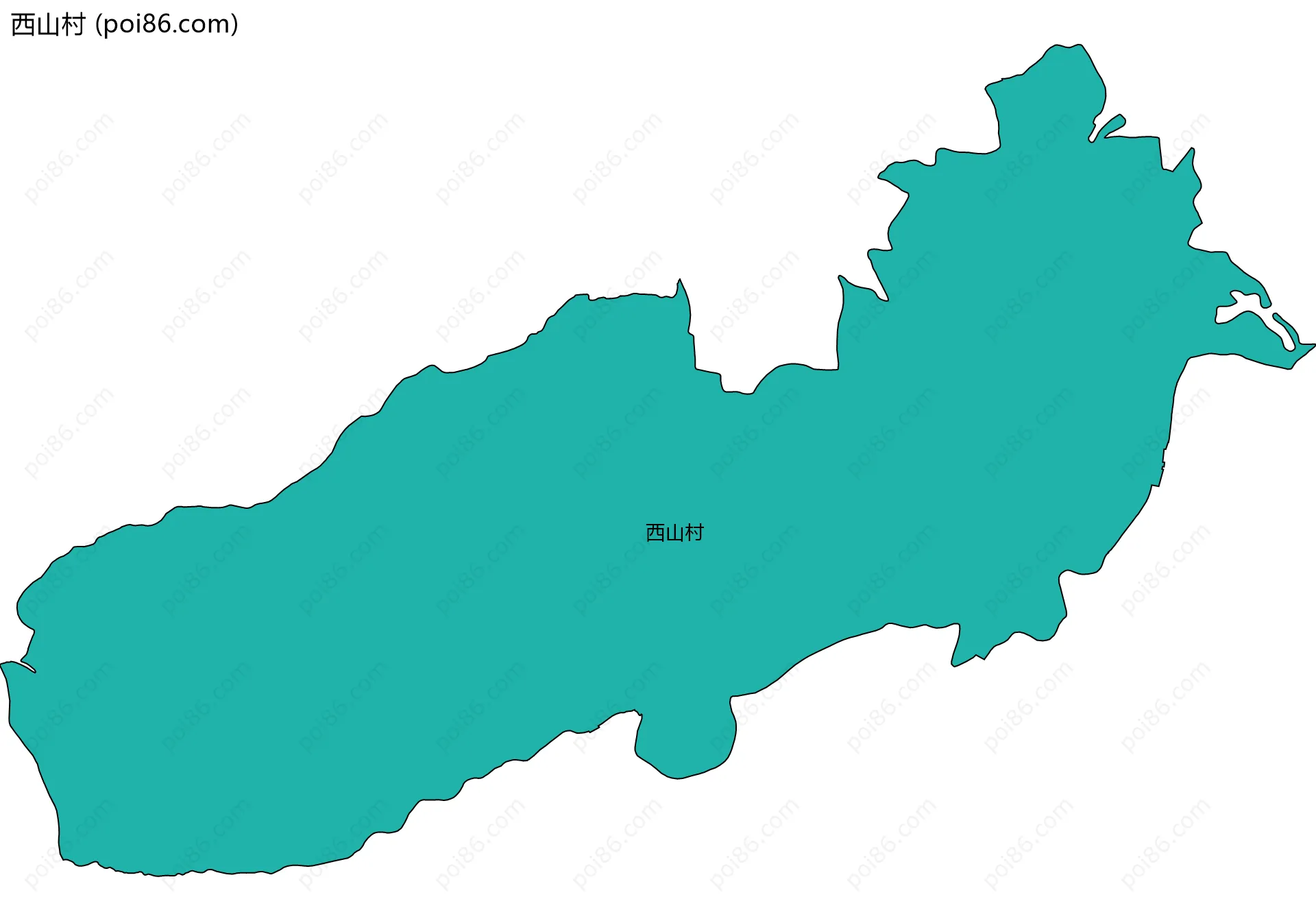 西山村边界地图