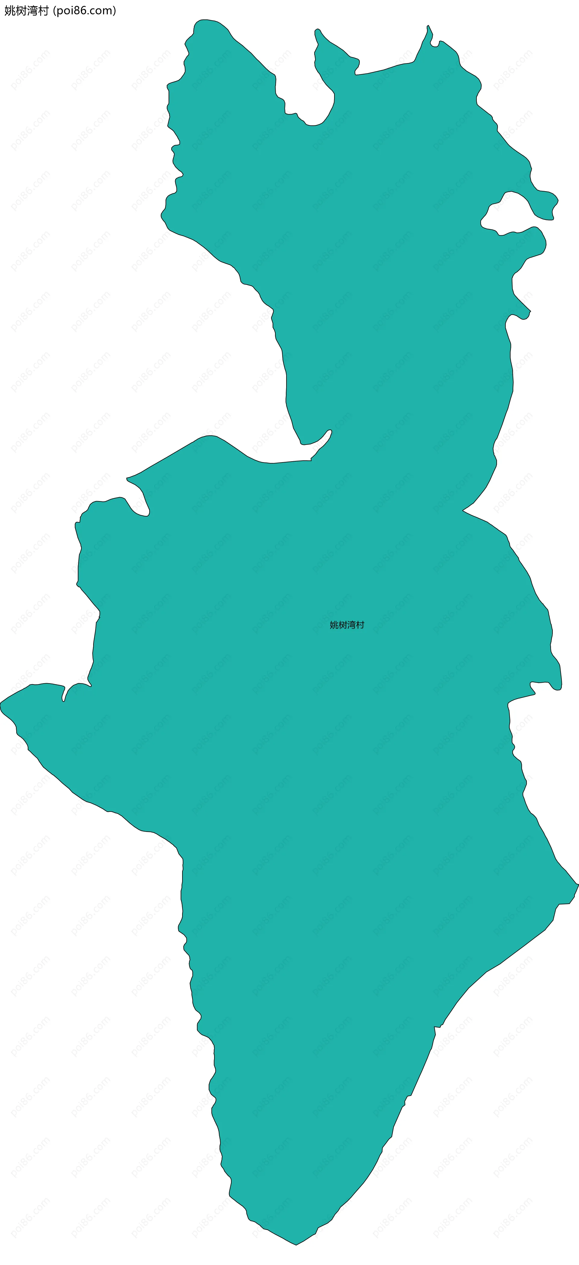 姚树湾村边界地图