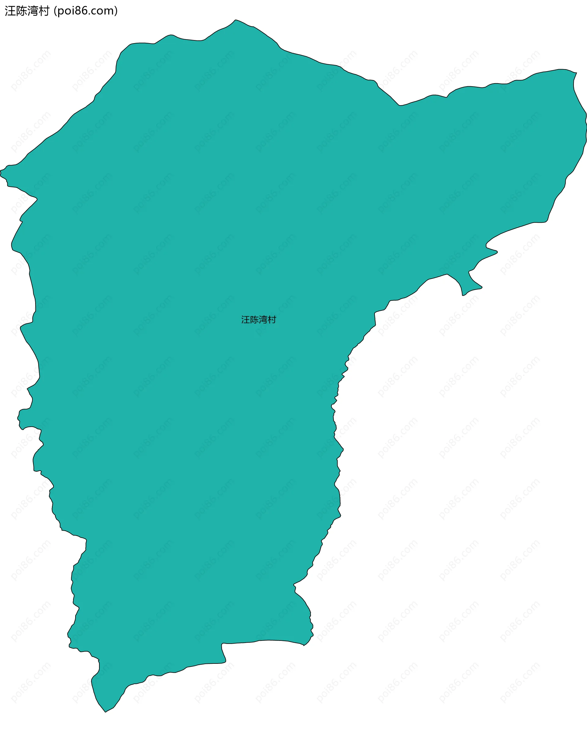 汪陈湾村边界地图