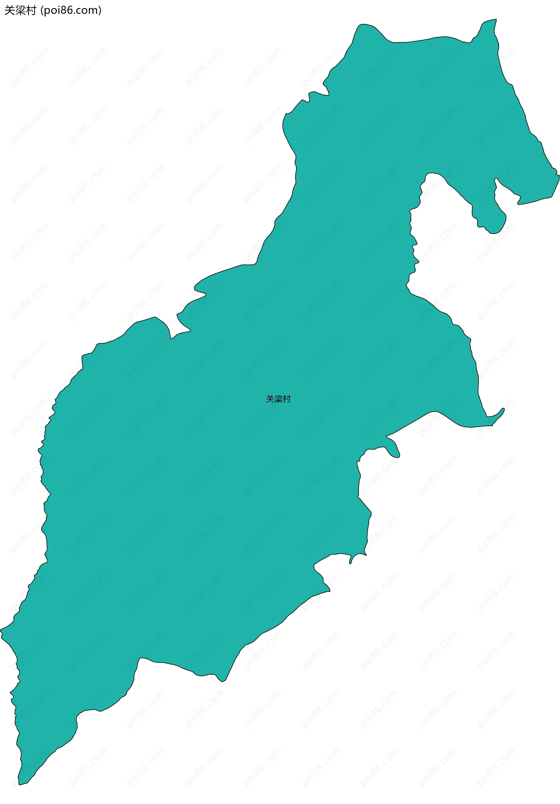 关梁村边界地图