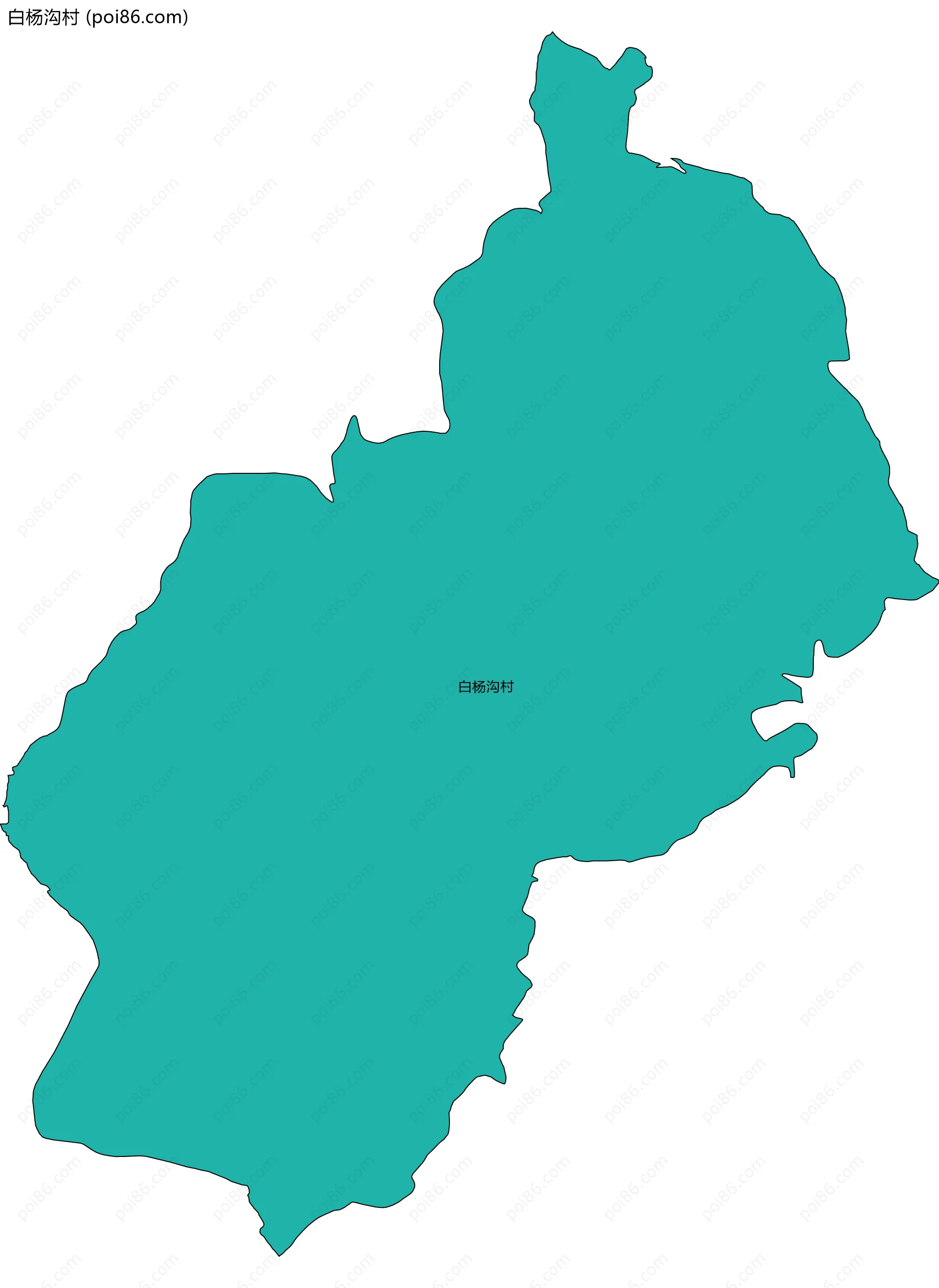 白杨沟村边界地图