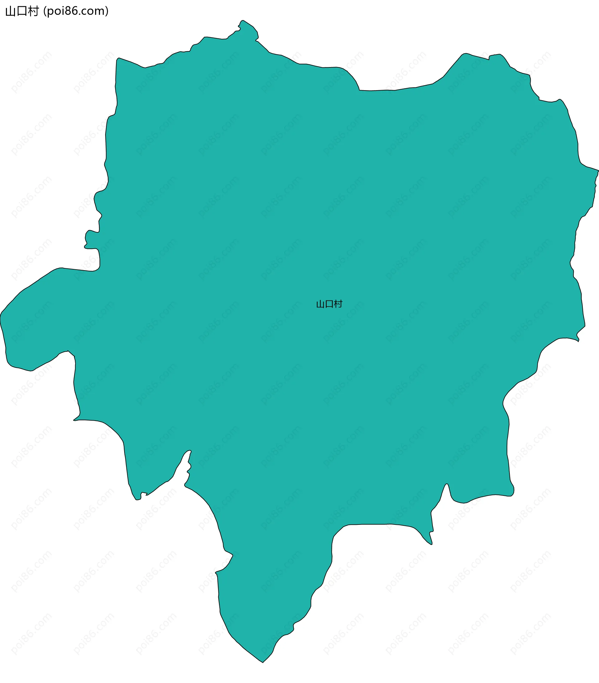 山口村边界地图
