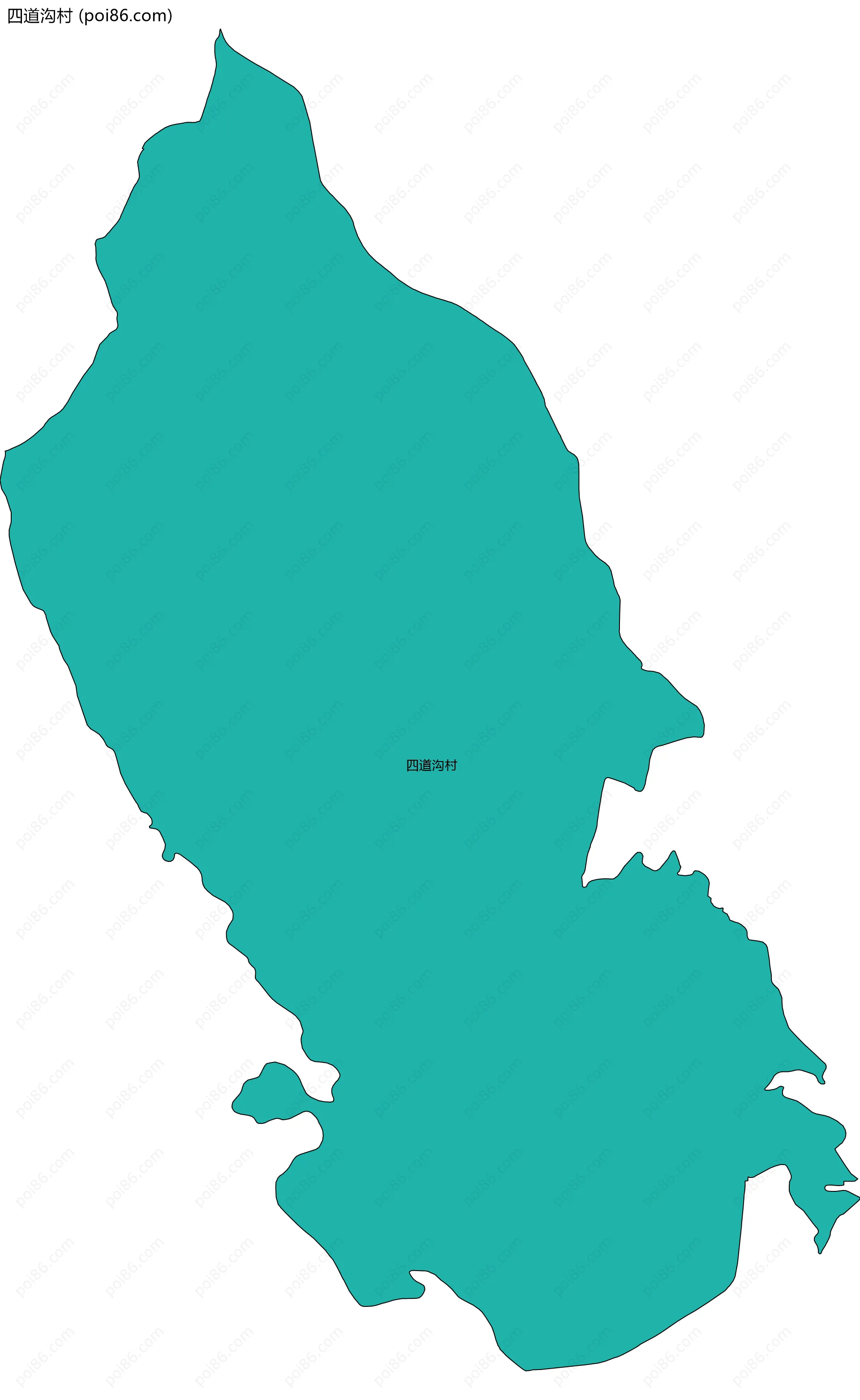 四道沟村边界地图