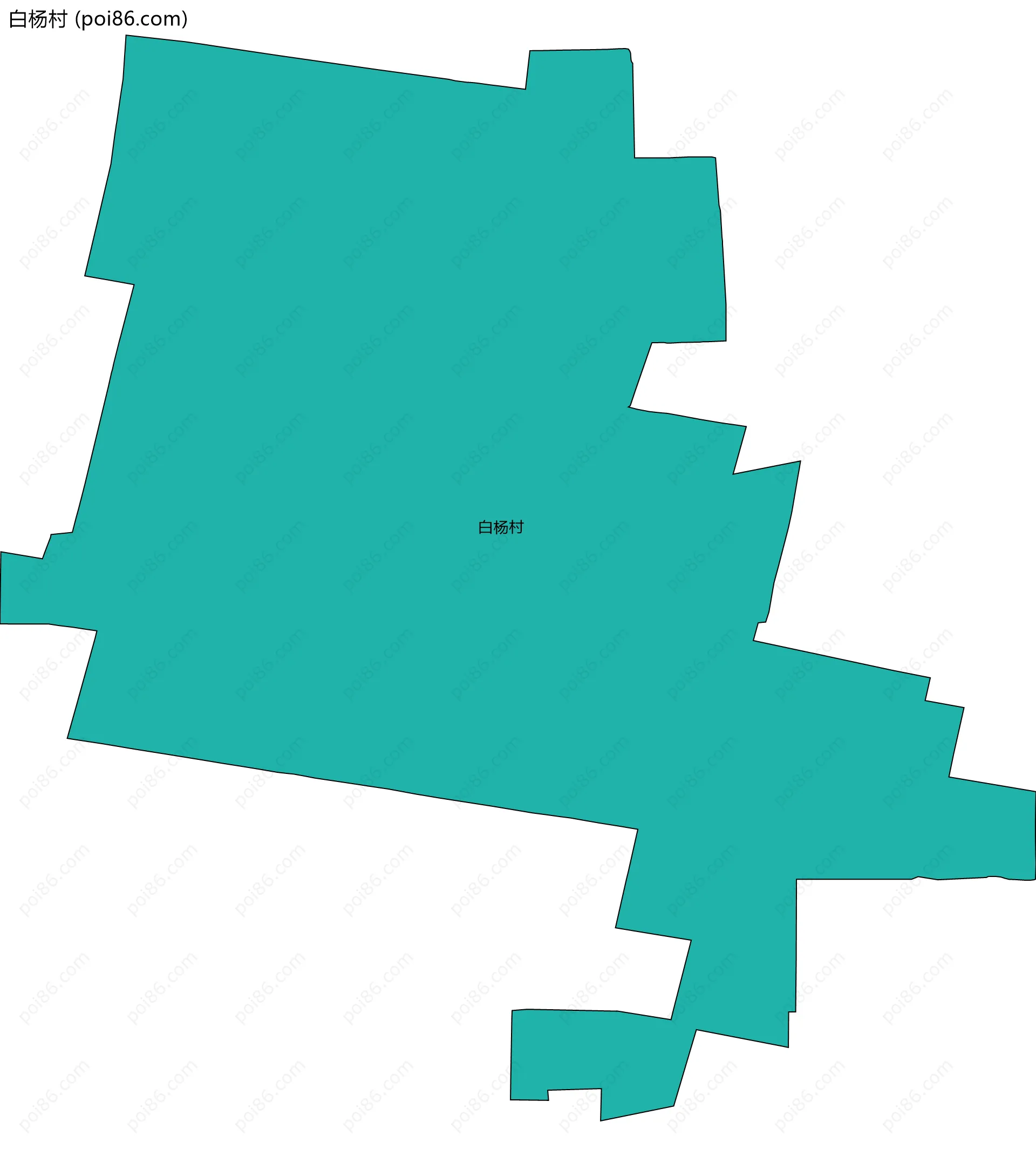 白杨村边界地图