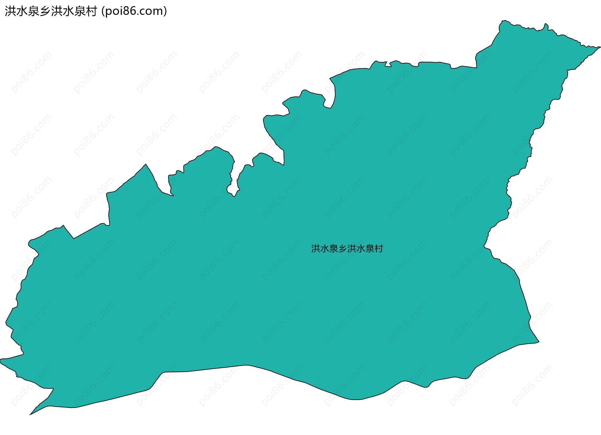 洪水泉乡洪水泉村边界地图