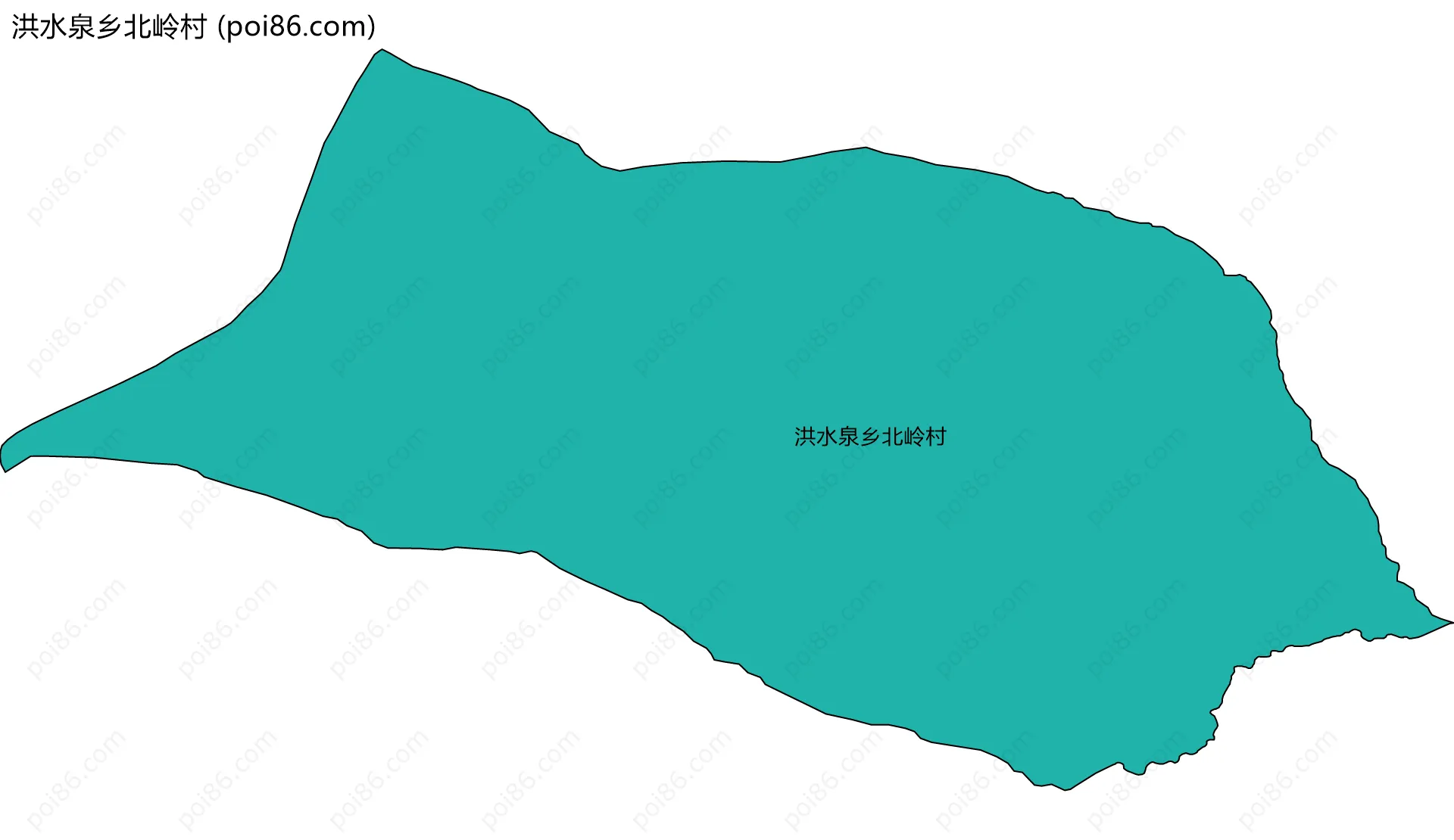 洪水泉乡北岭村边界地图