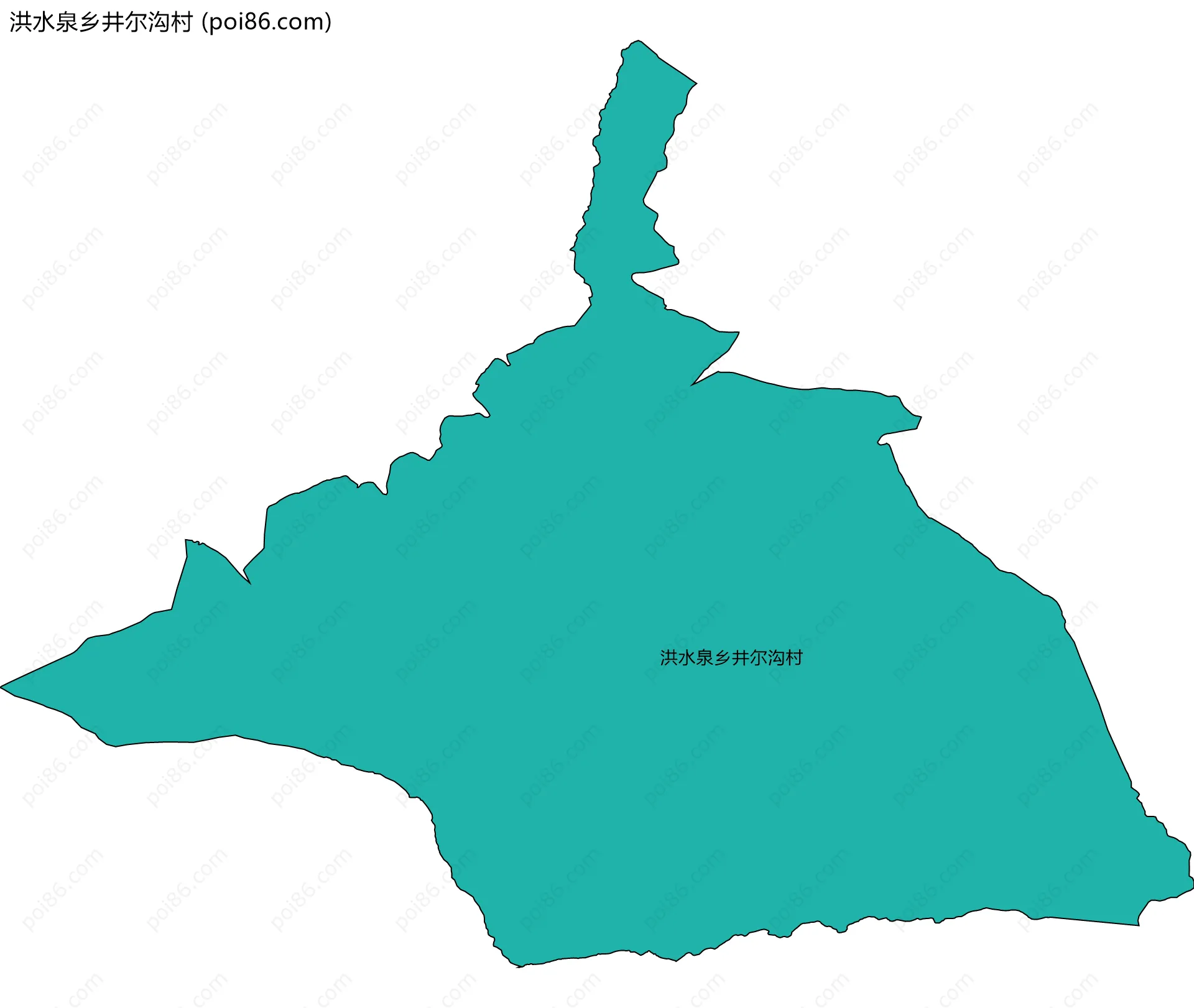 洪水泉乡井尔沟村边界地图