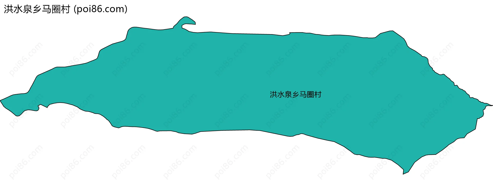 洪水泉乡马圈村边界地图