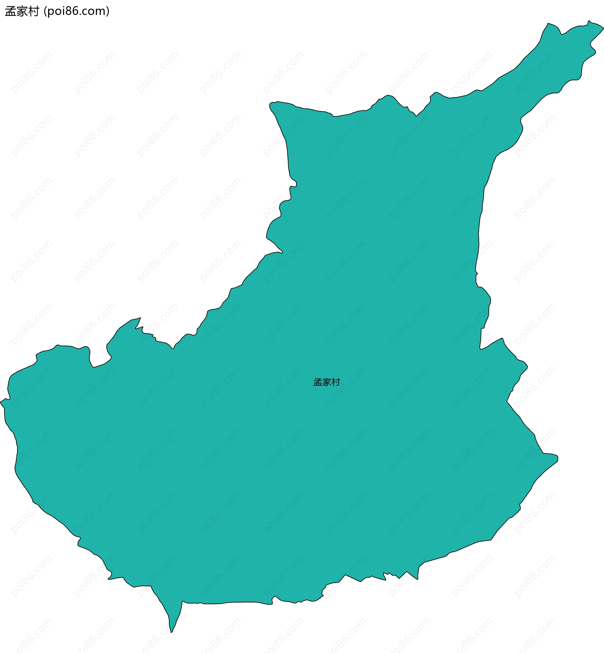 孟家村边界地图