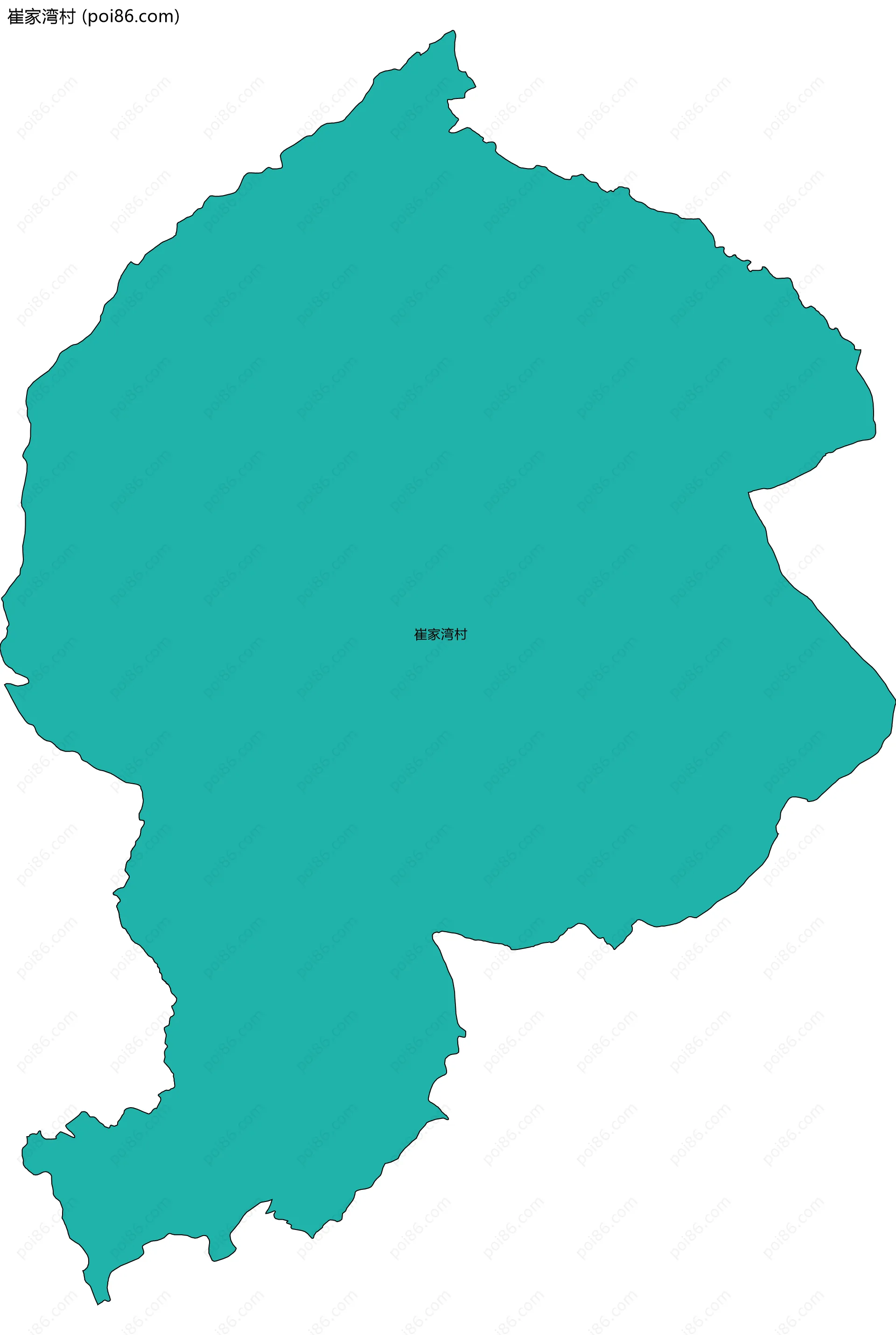 崔家湾村边界地图