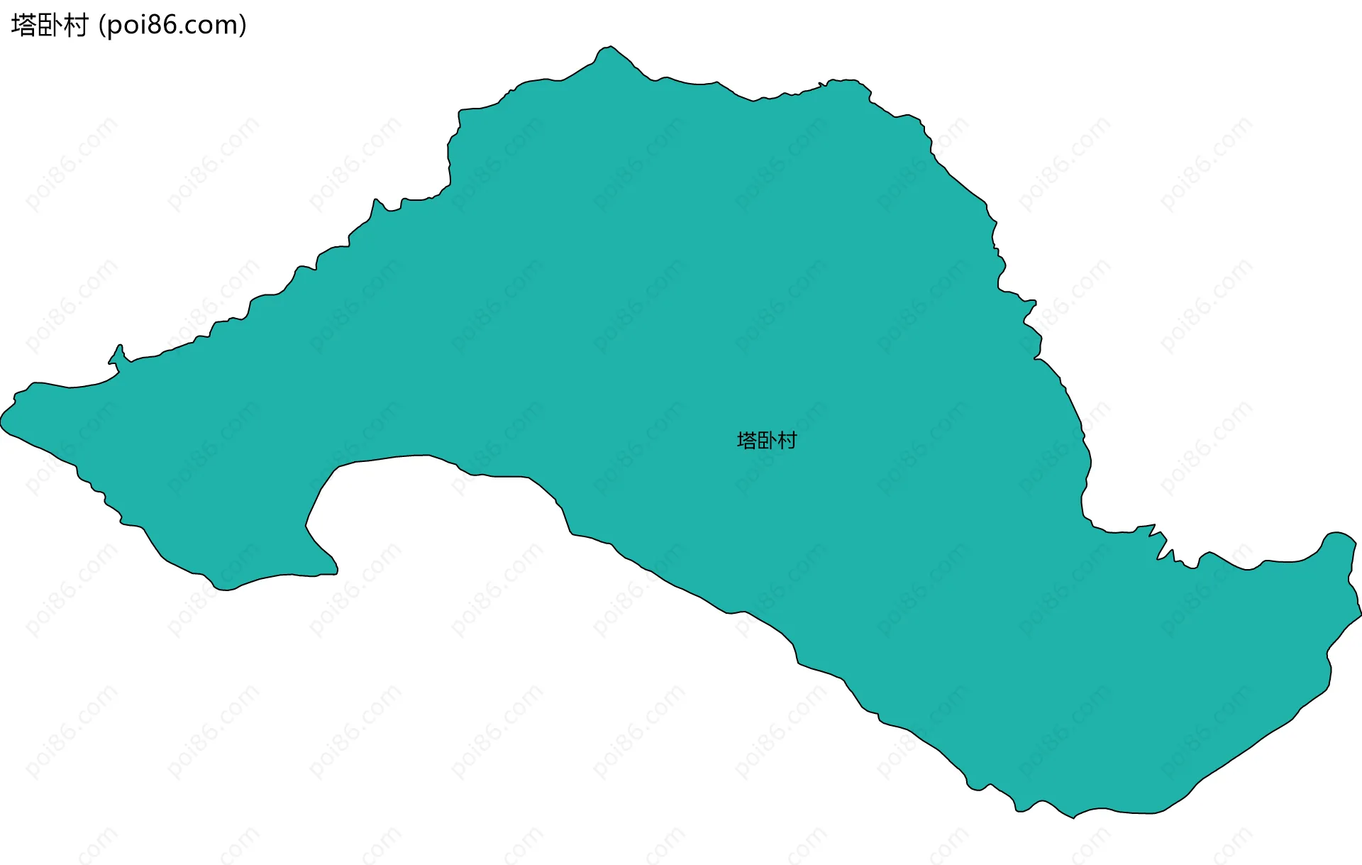 塔卧村边界地图