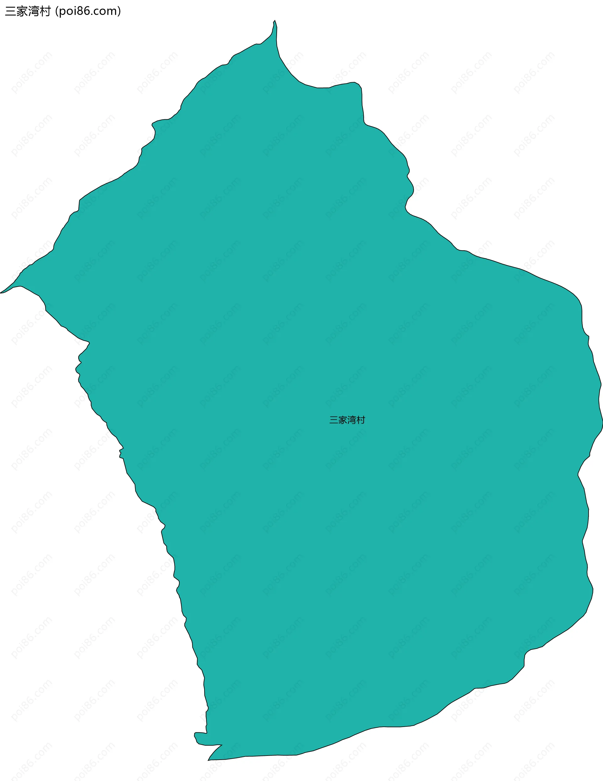三家湾村边界地图