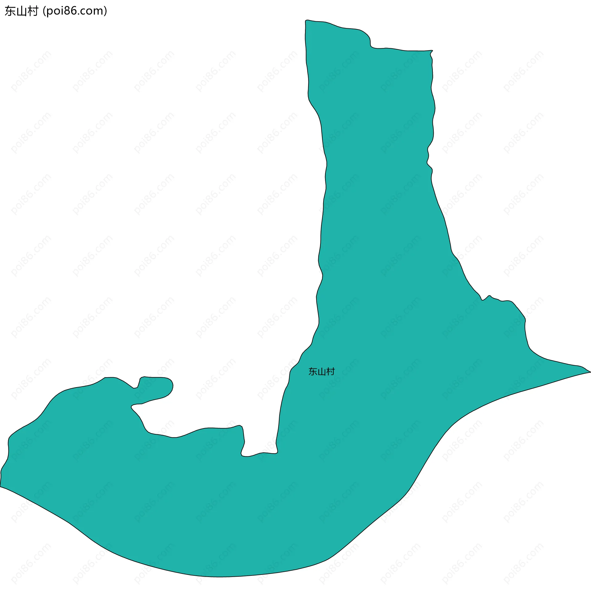 东山村边界地图