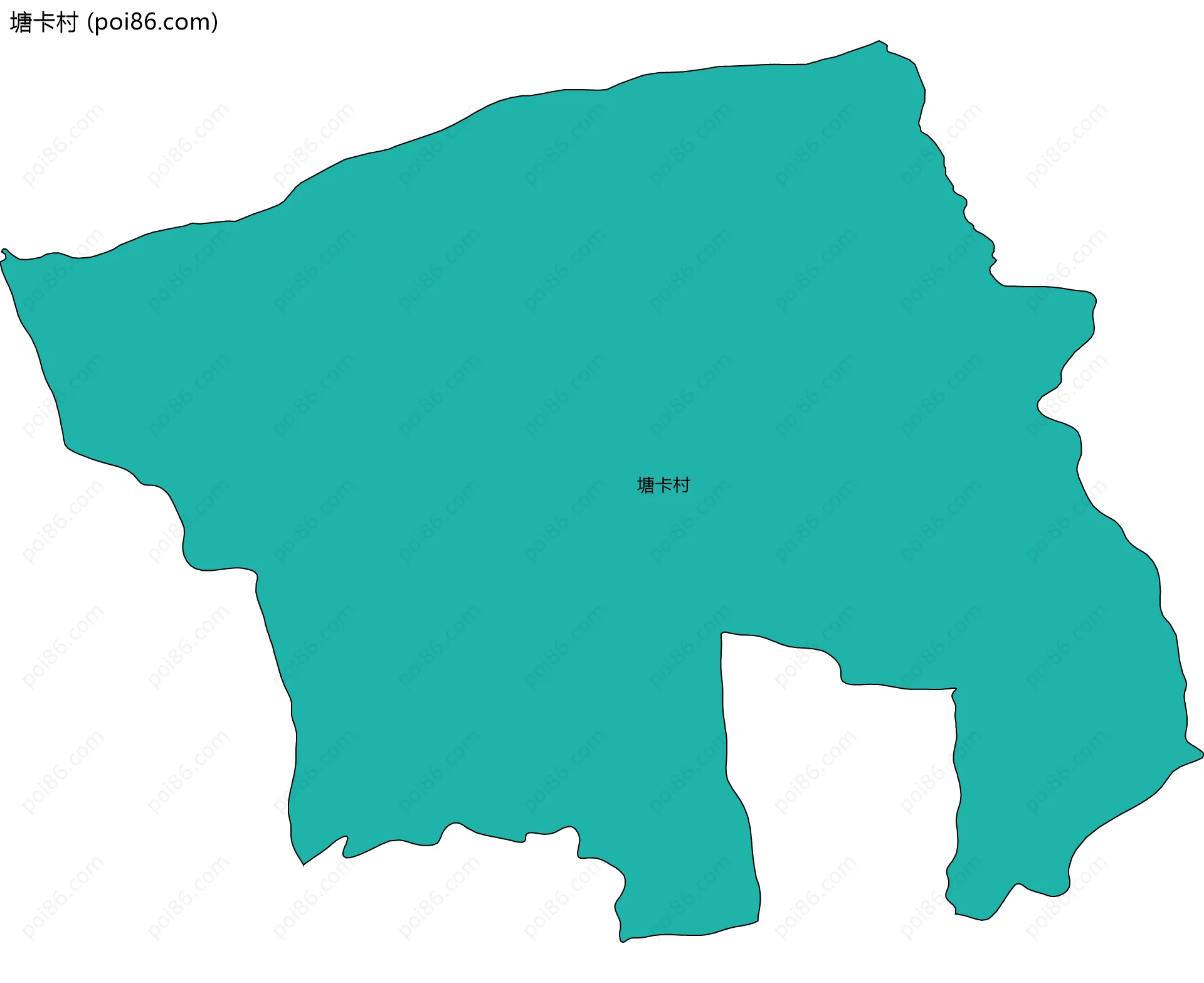 塘卡村边界地图