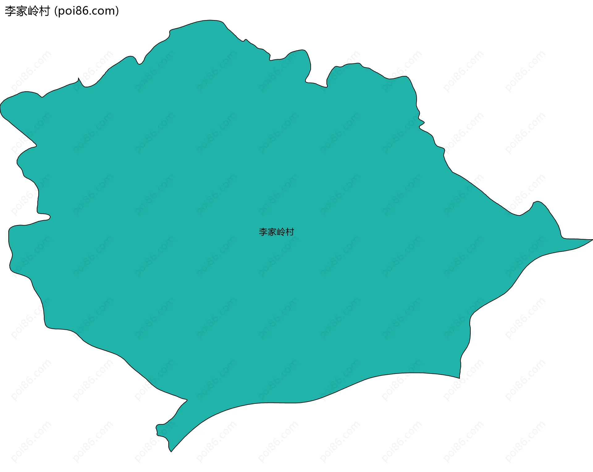 李家岭村边界地图