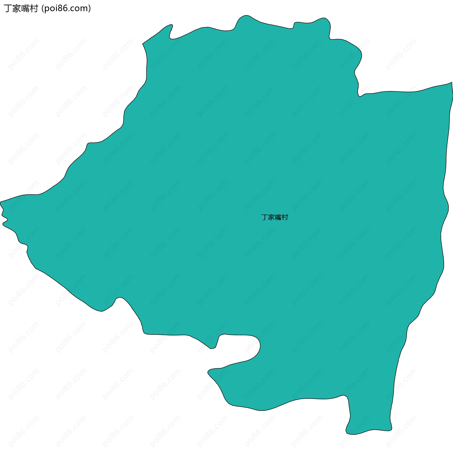 丁家嘴村边界地图