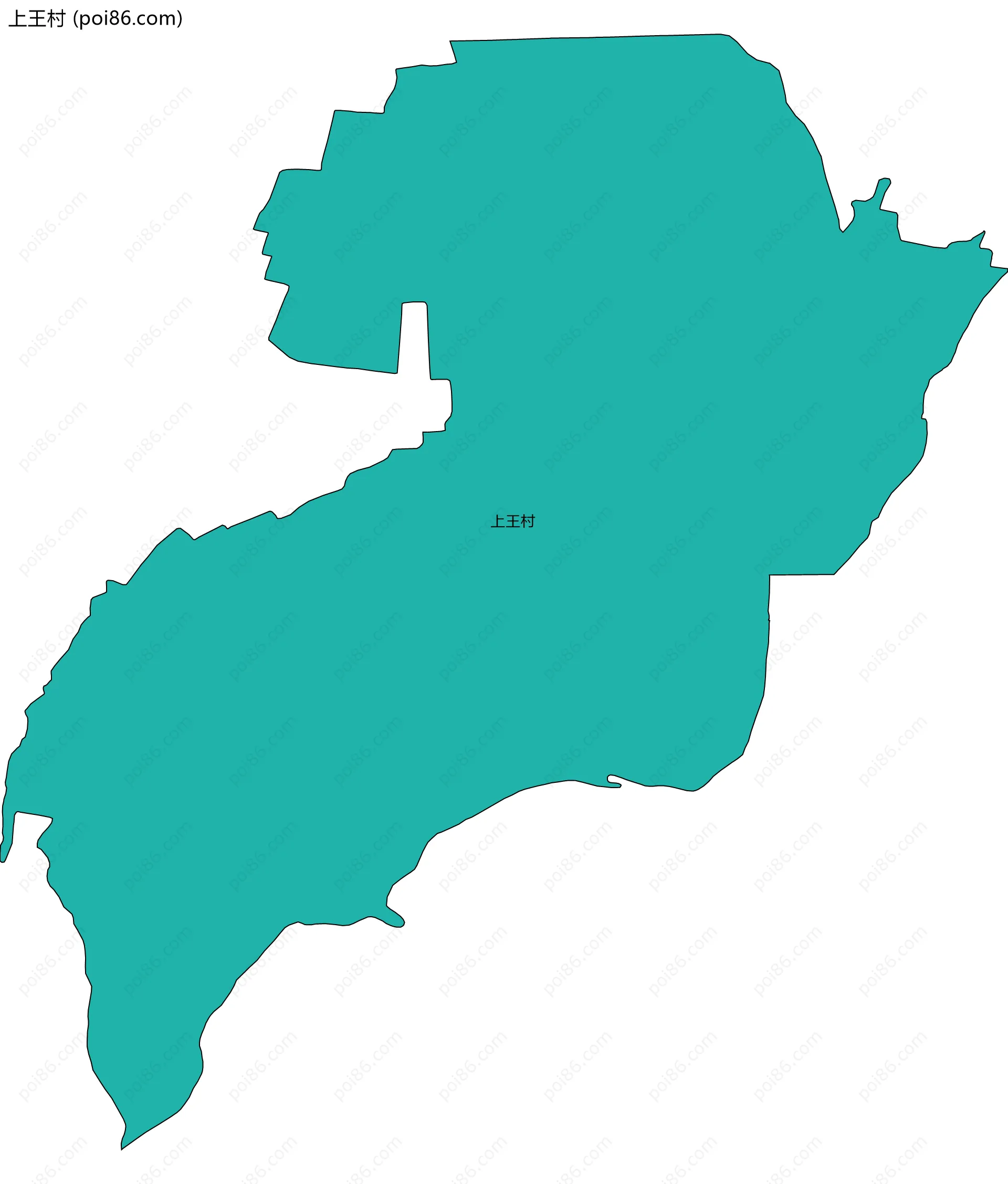 上王村边界地图