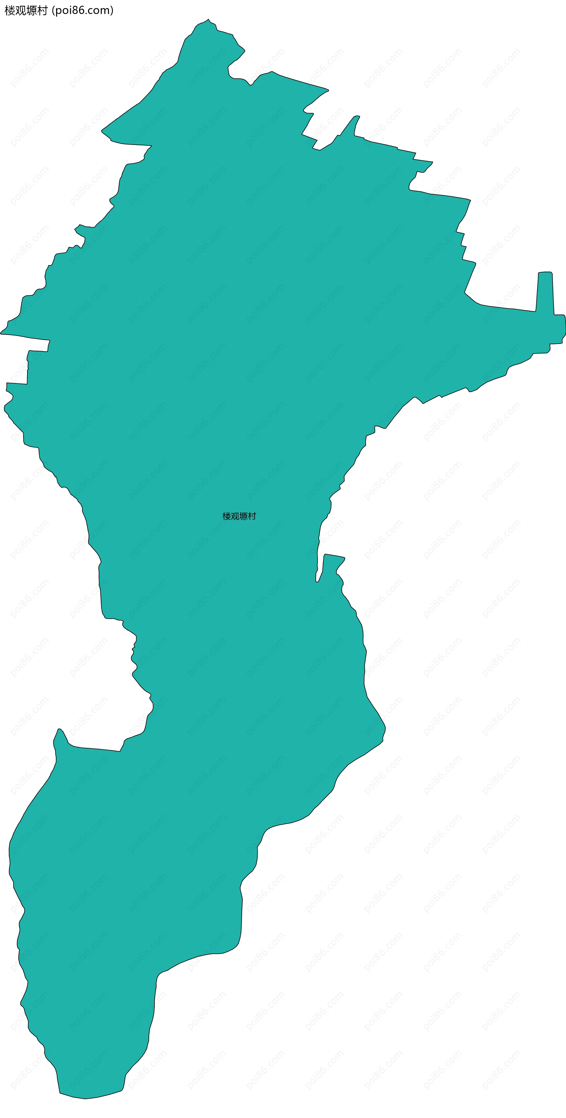 楼观塬村边界地图