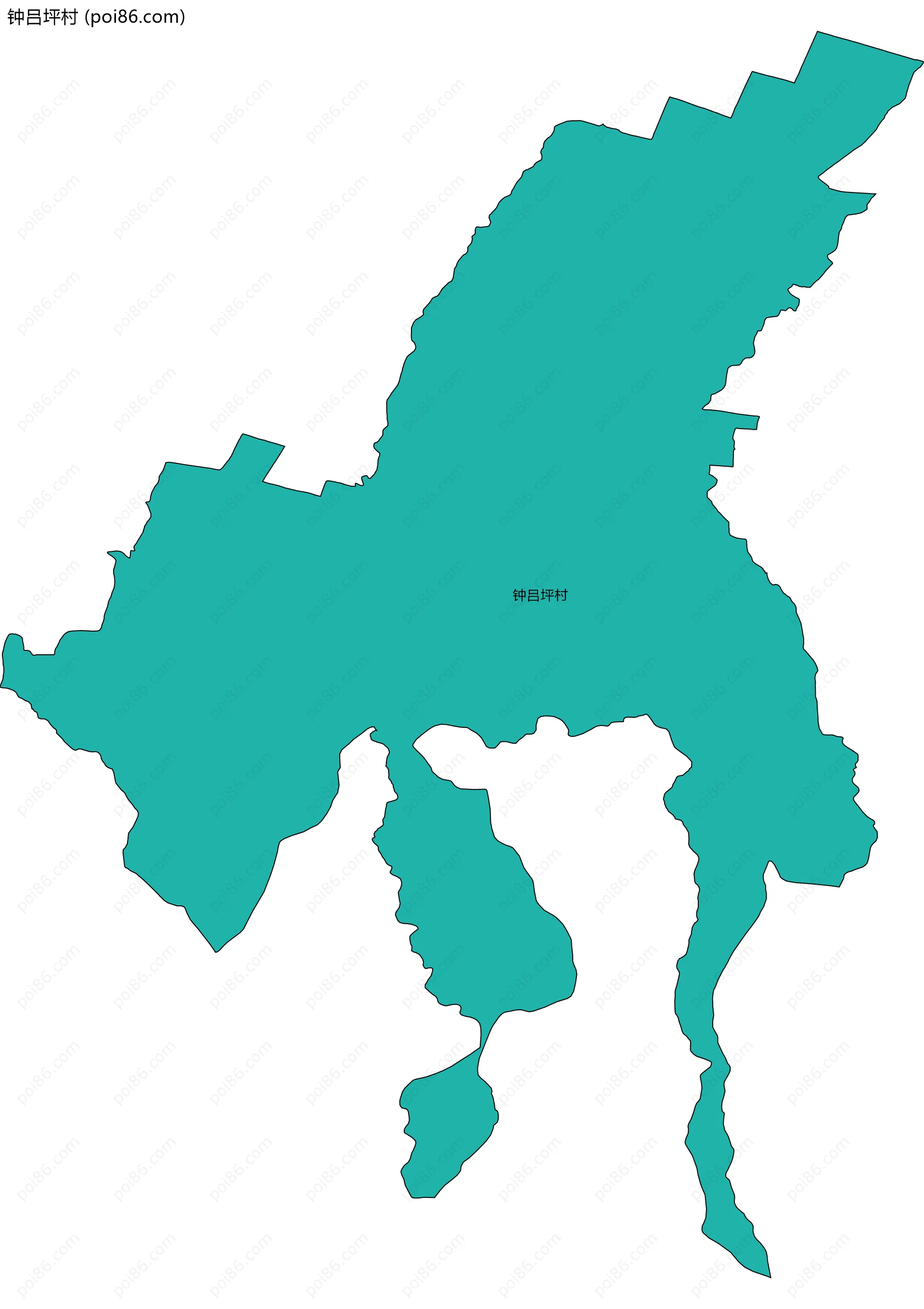 钟吕坪村边界地图