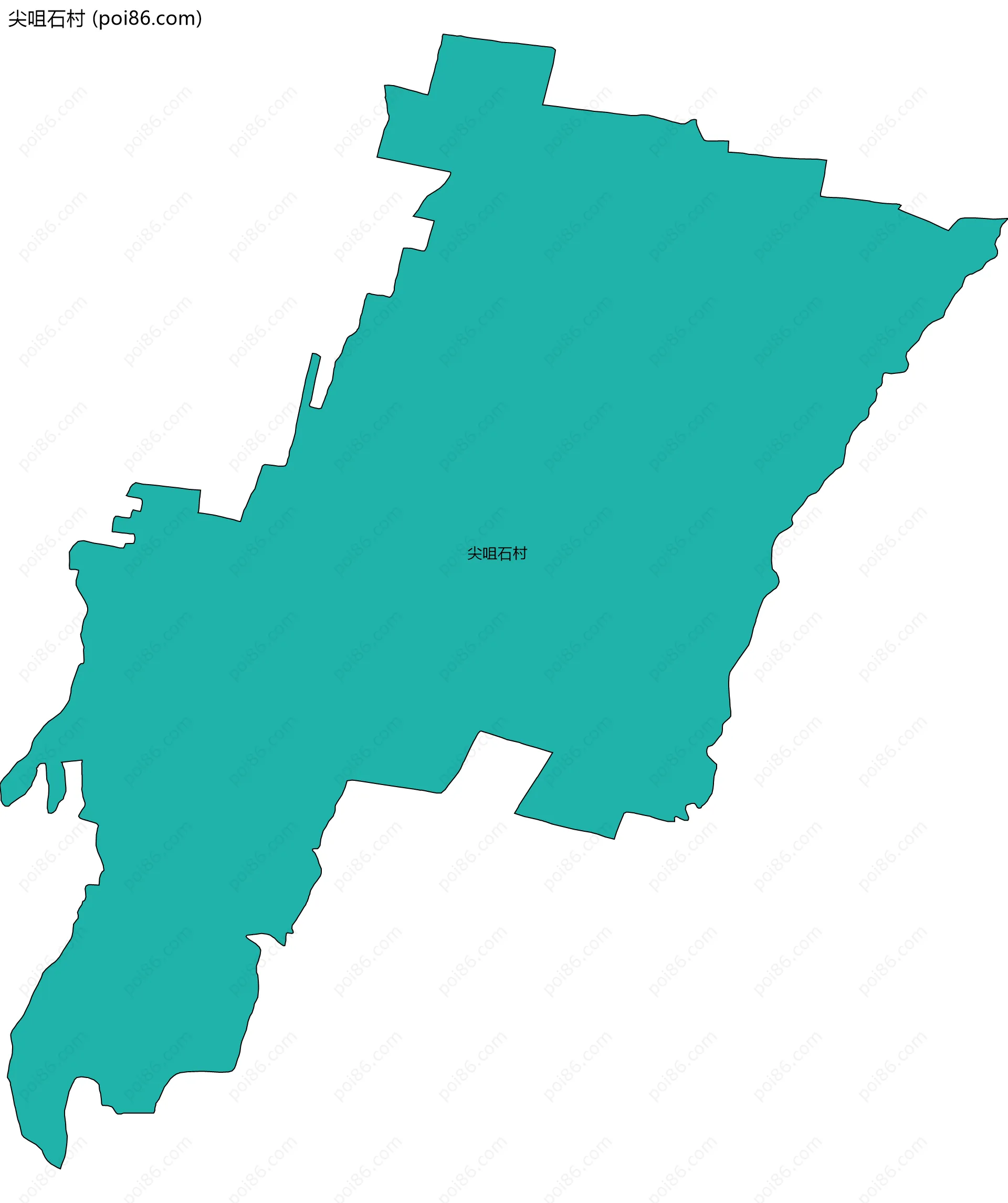 尖咀石村边界地图