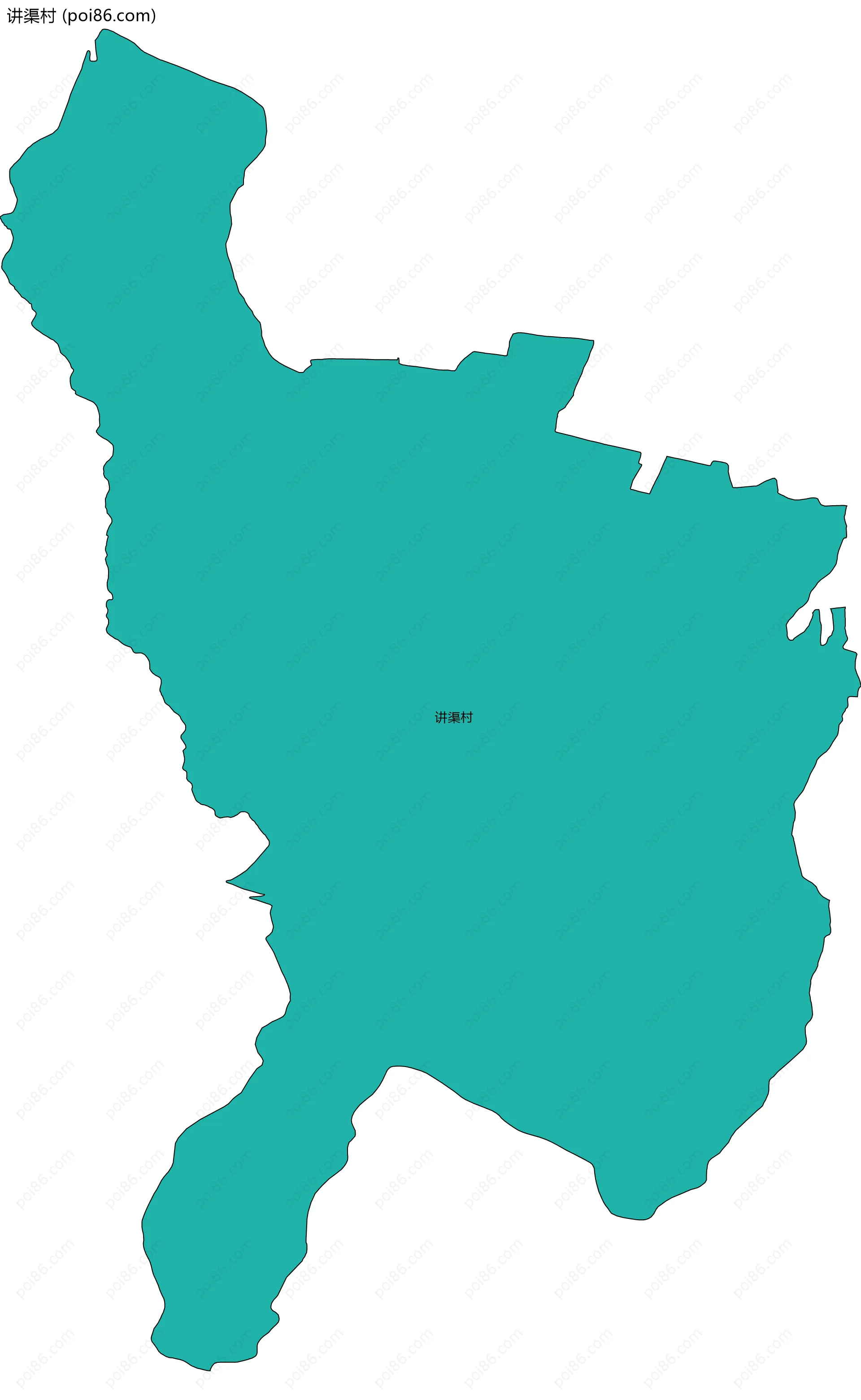 讲渠村边界地图