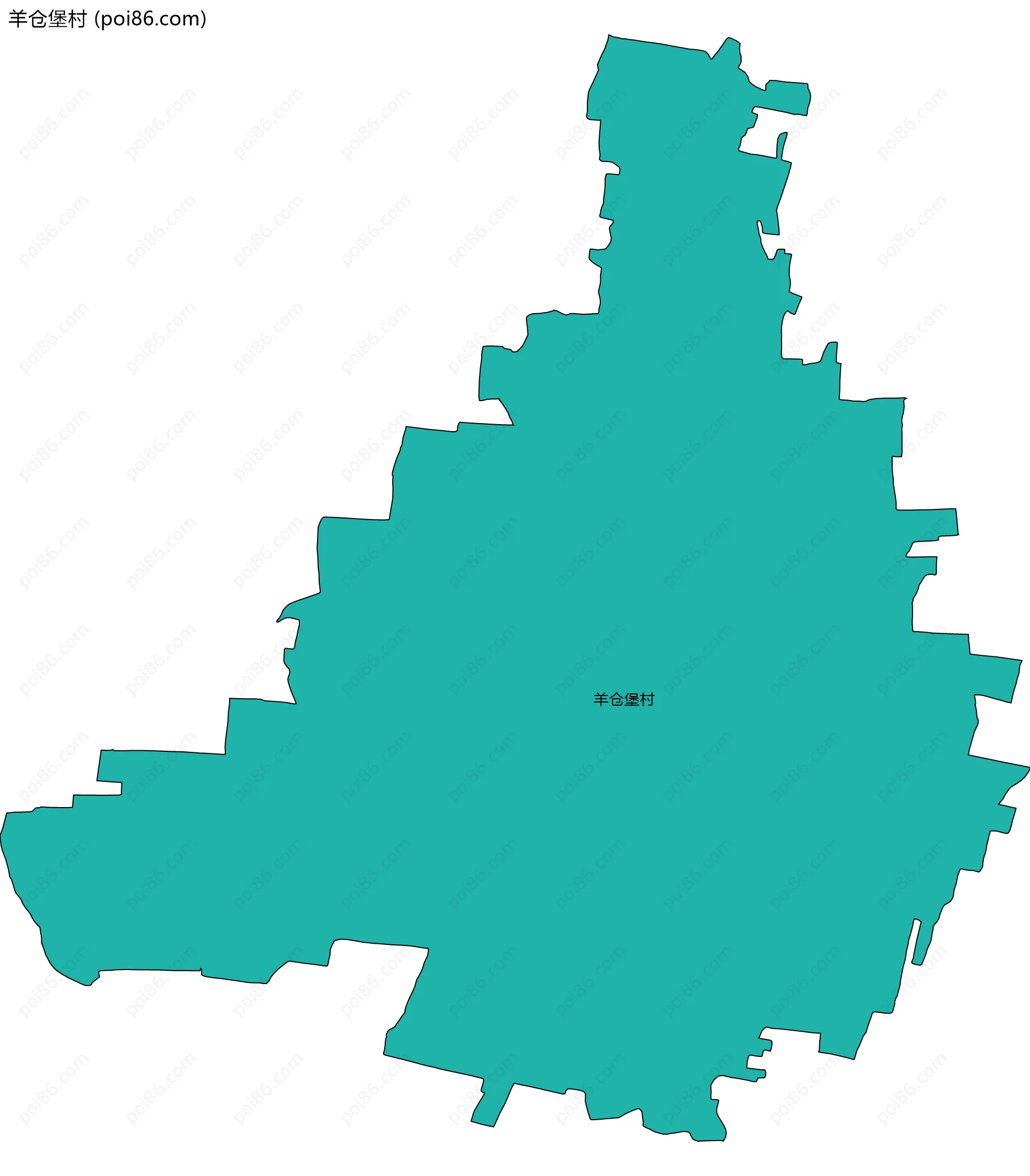 羊仓堡村边界地图