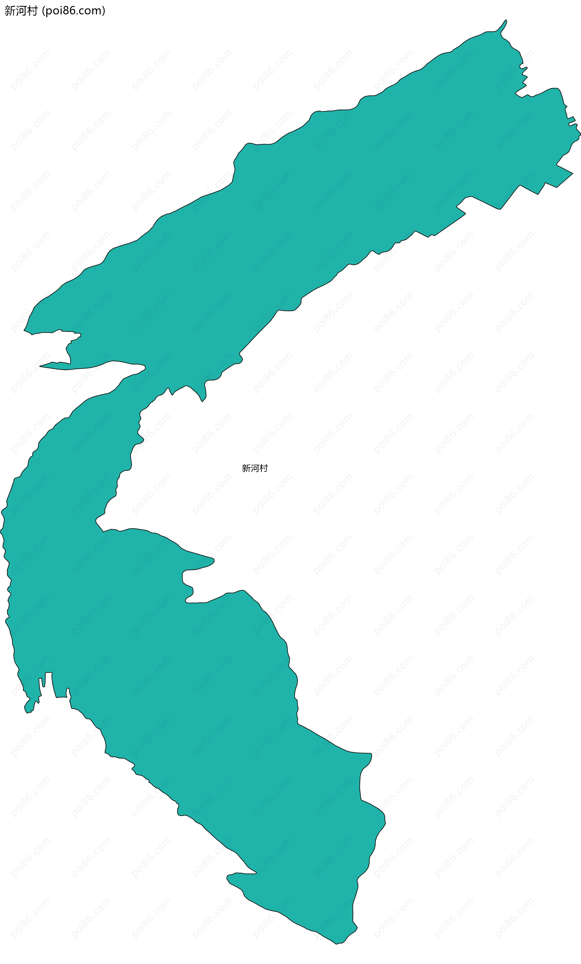 新河村边界地图