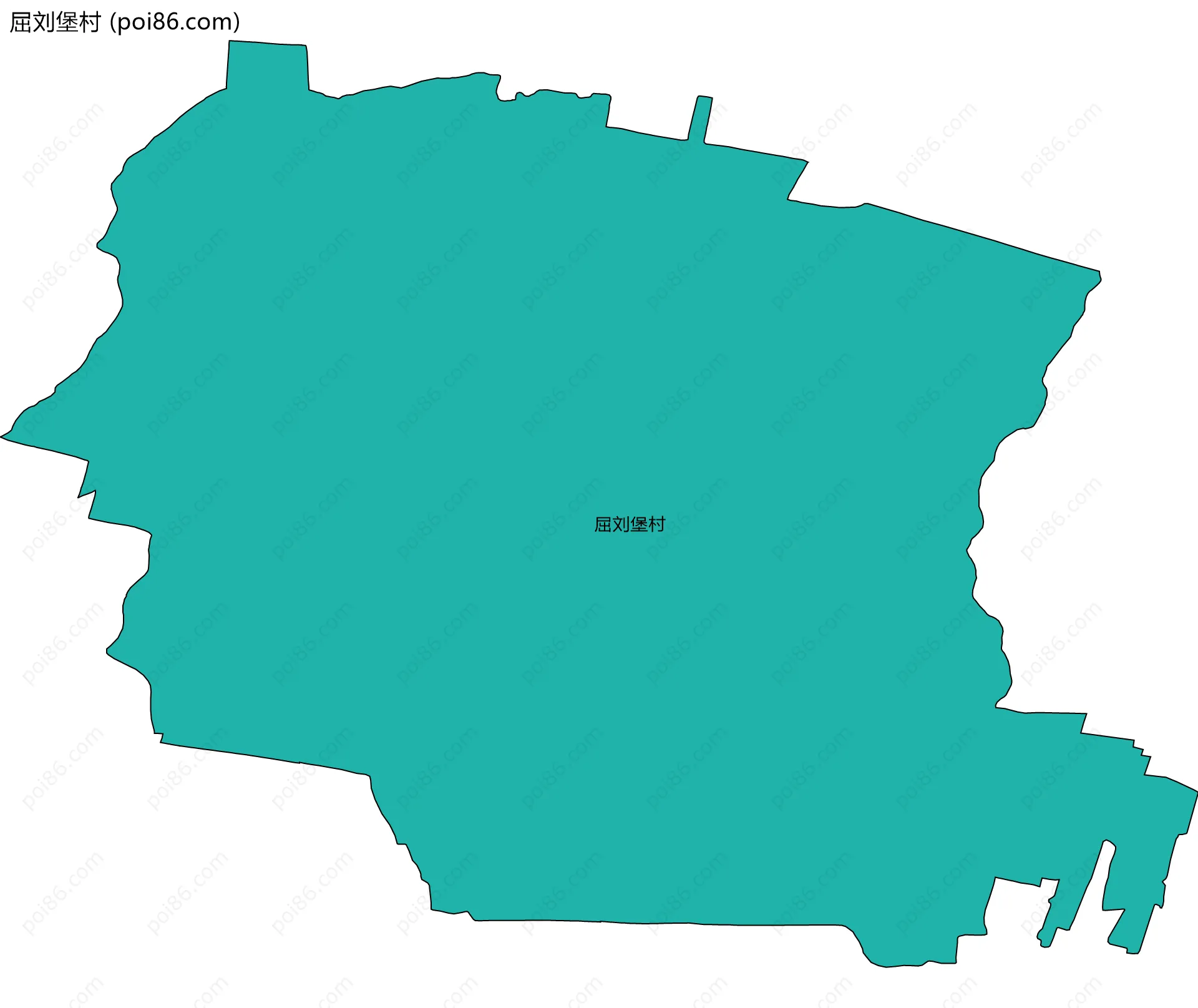 屈刘堡村边界地图