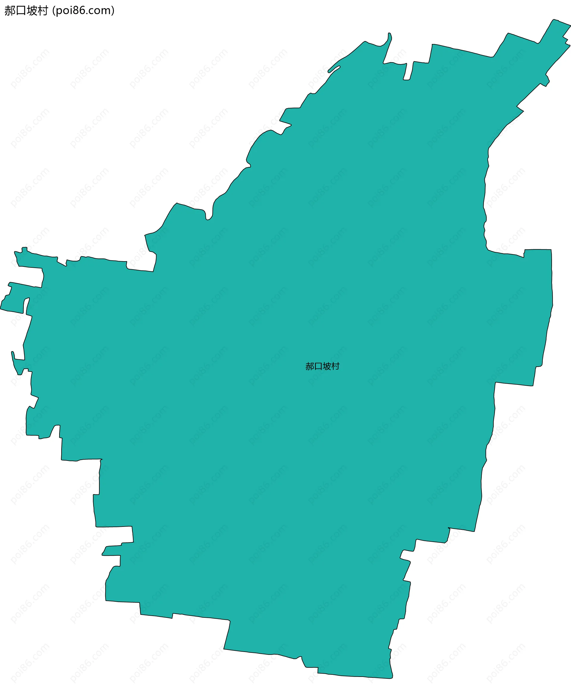 郝口坡村边界地图