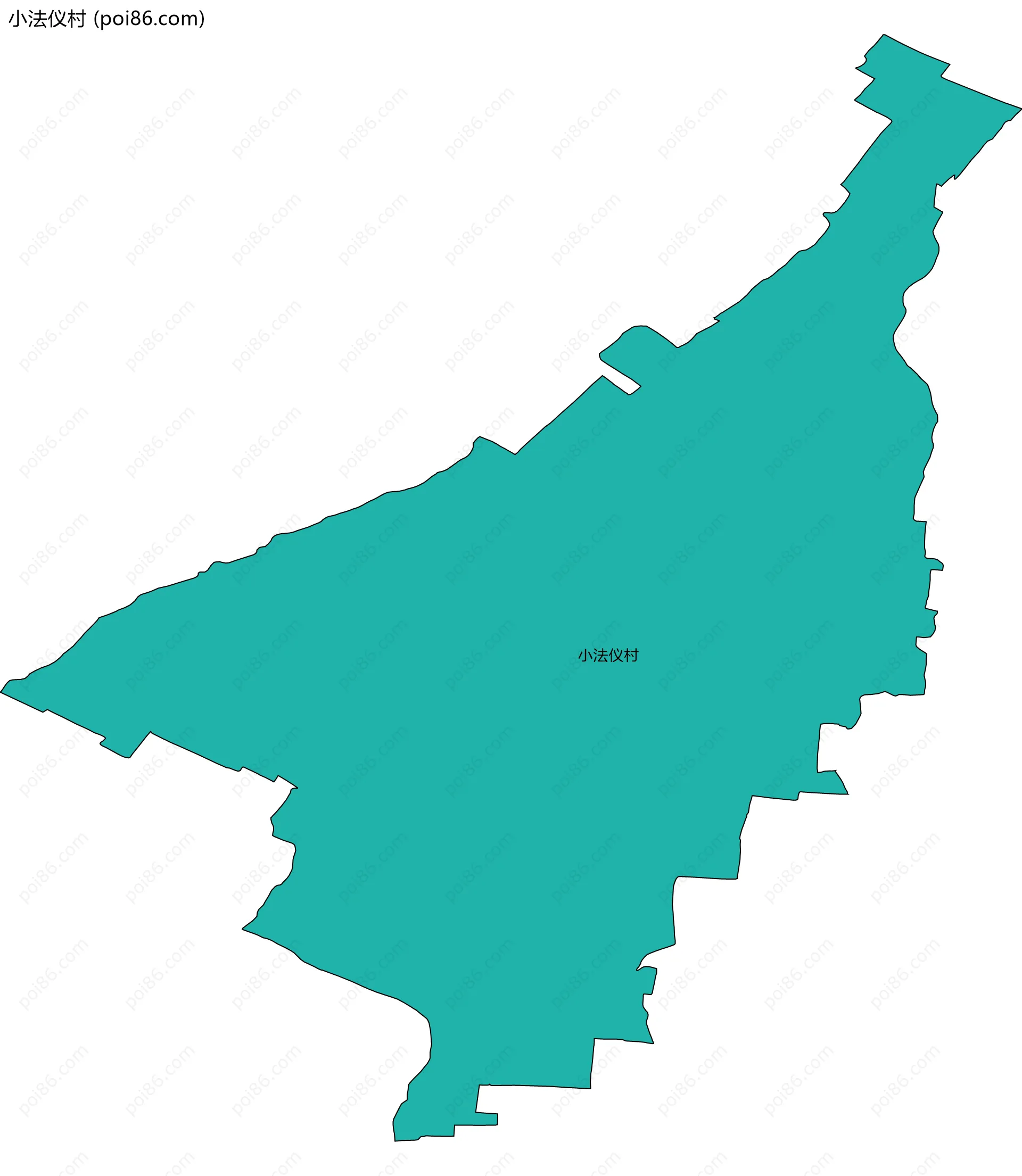 小法仪村边界地图