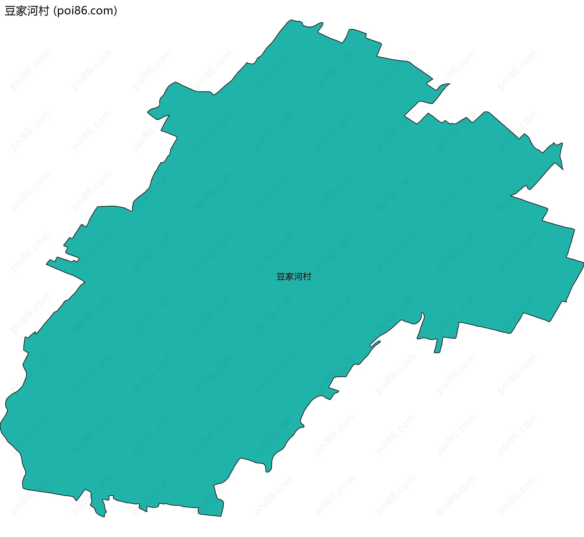 豆家河村边界地图