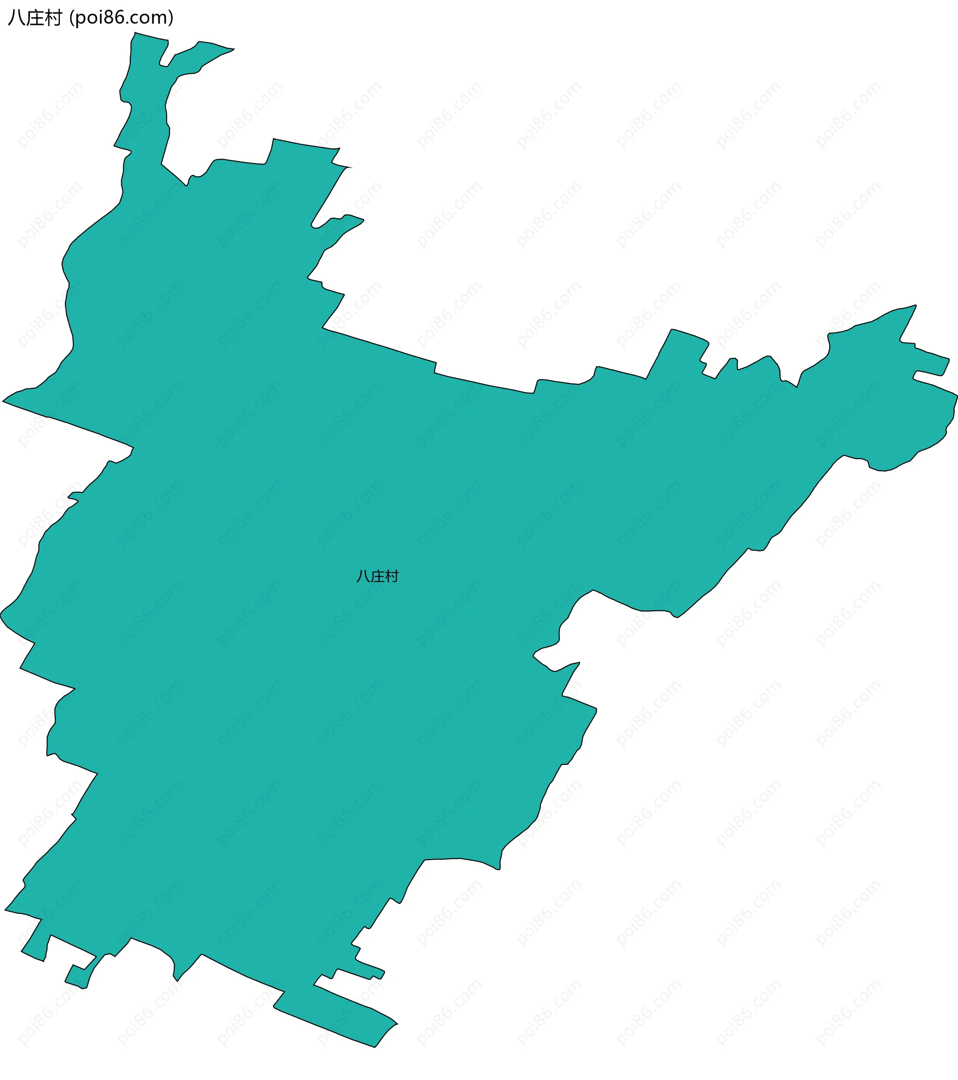 八庄村边界地图