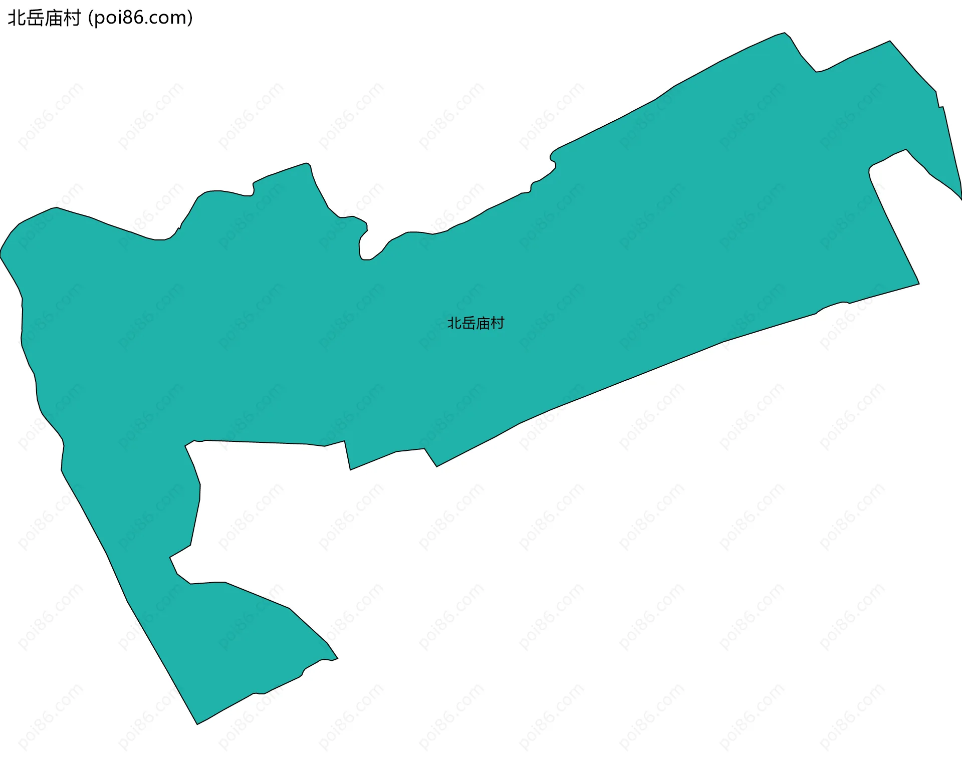 北岳庙村边界地图
