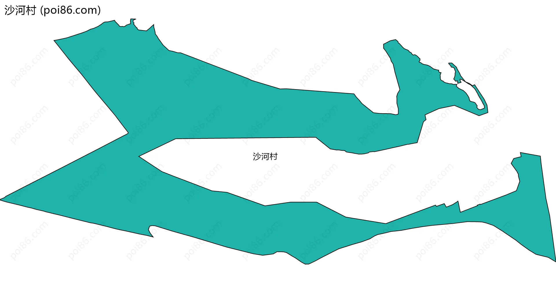 沙河村边界地图