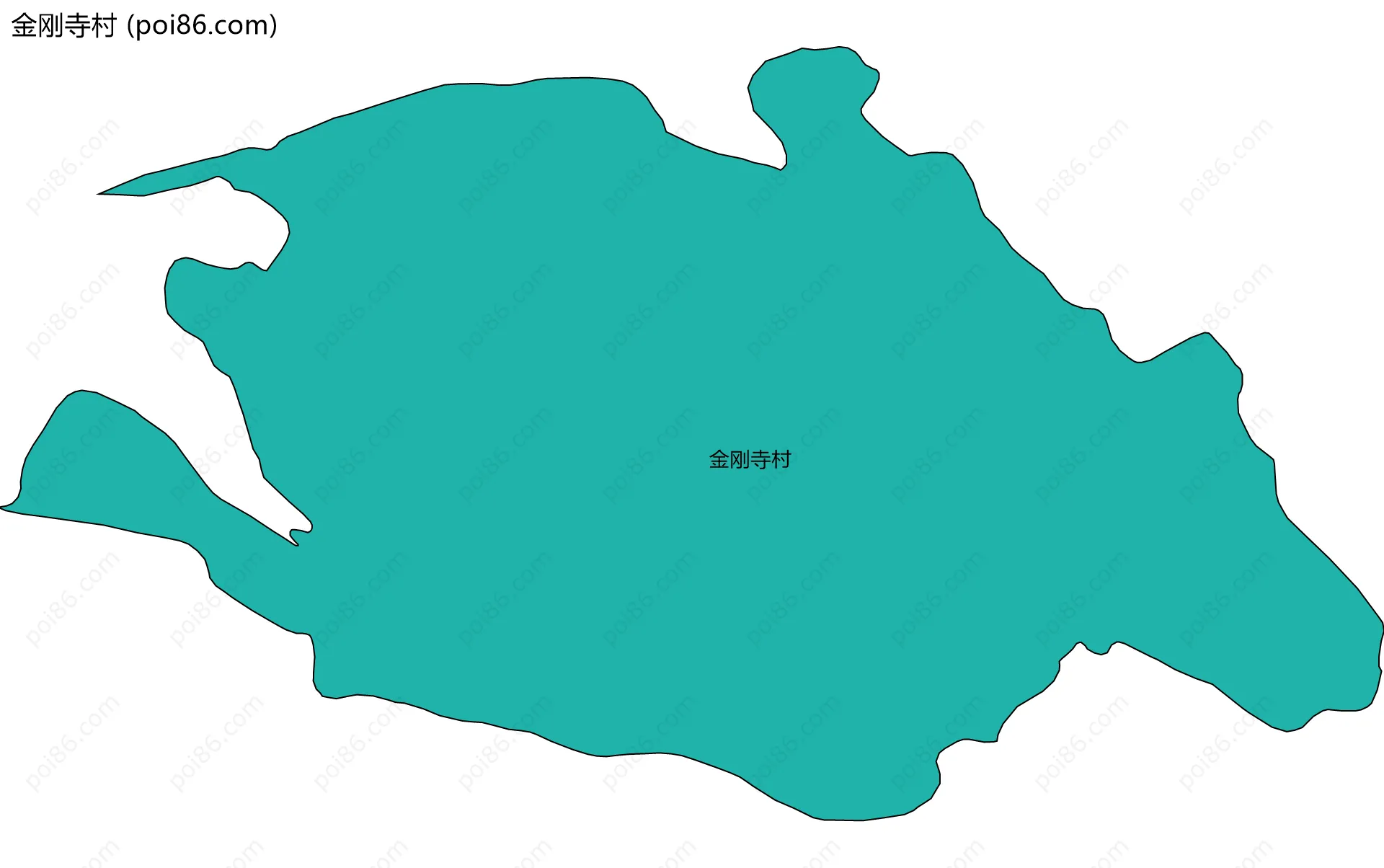 金刚寺村边界地图