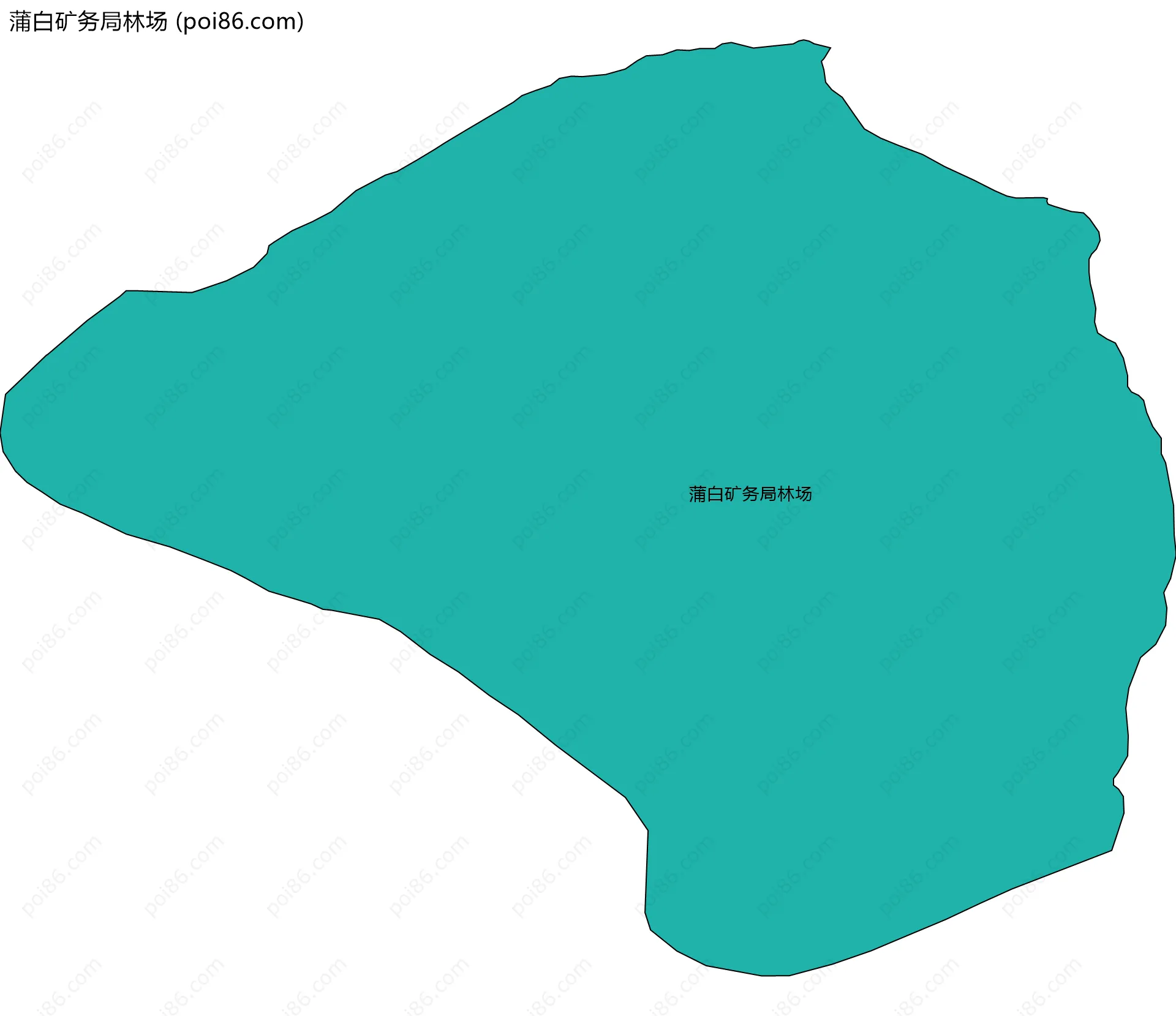 蒲白矿务局林场边界地图
