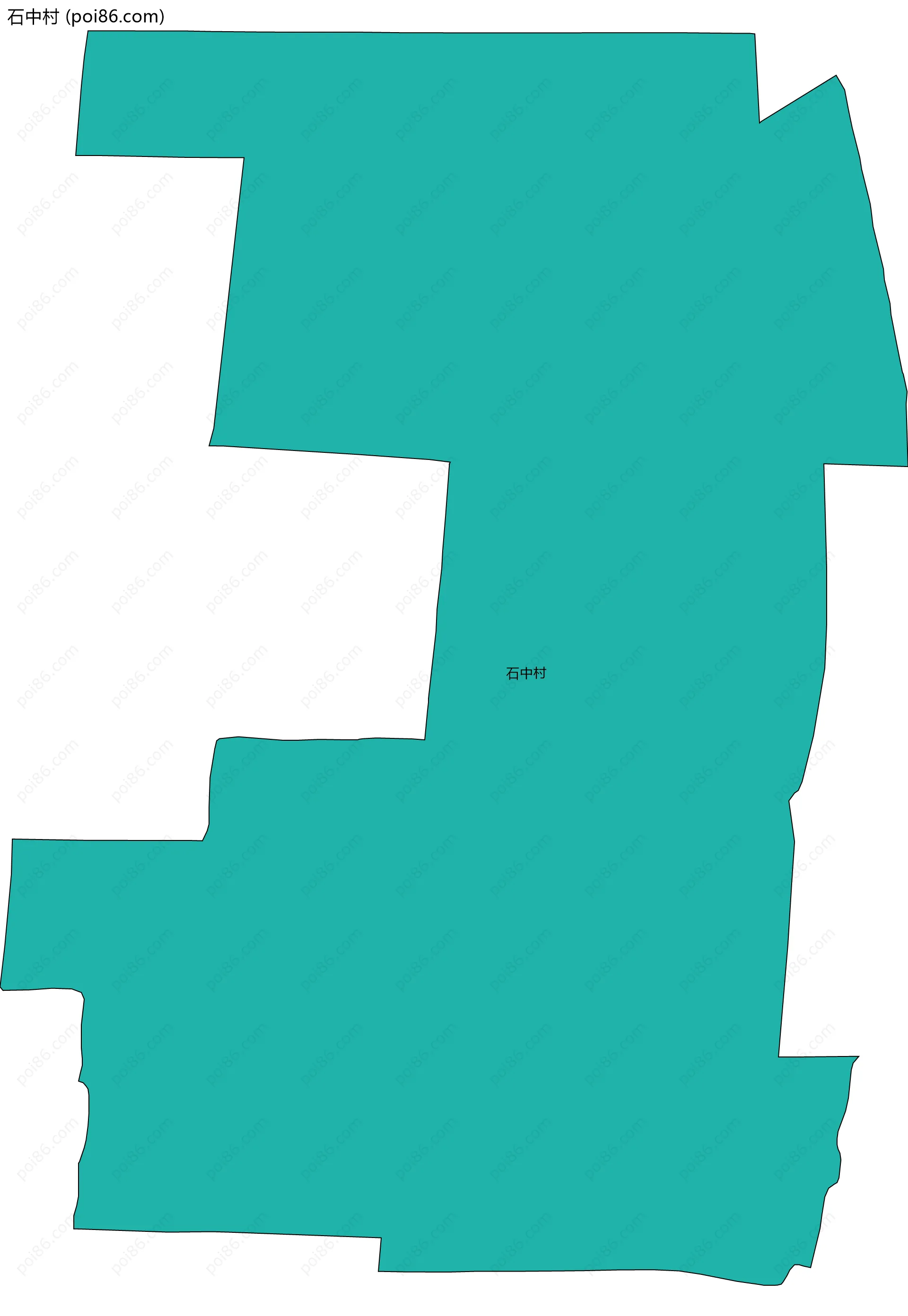 石中村边界地图