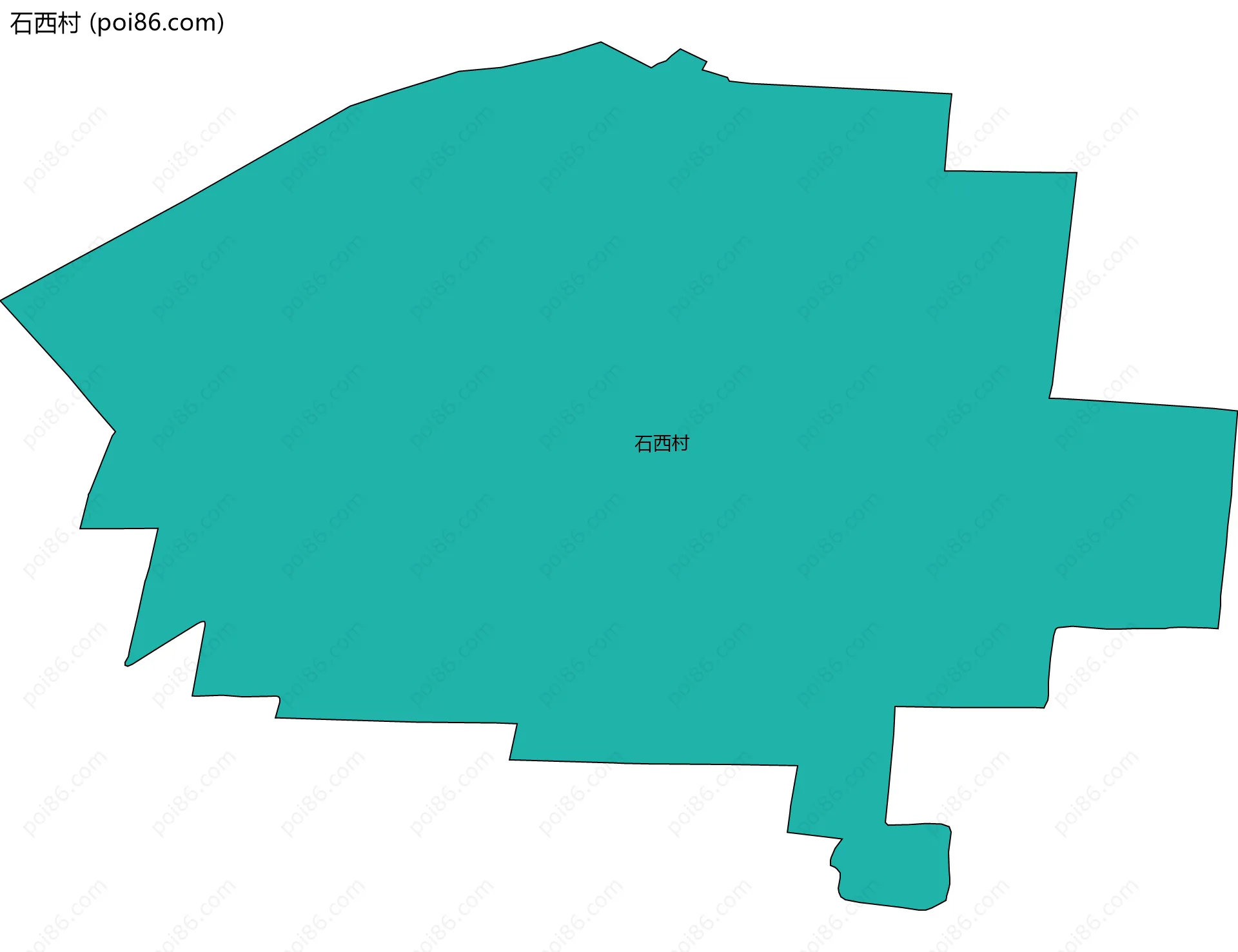 石西村边界地图