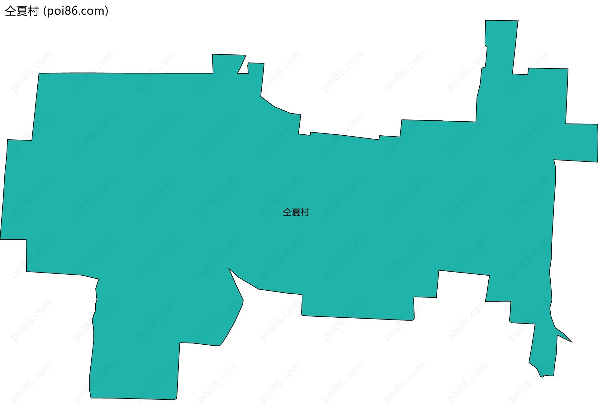 仝夏村边界地图
