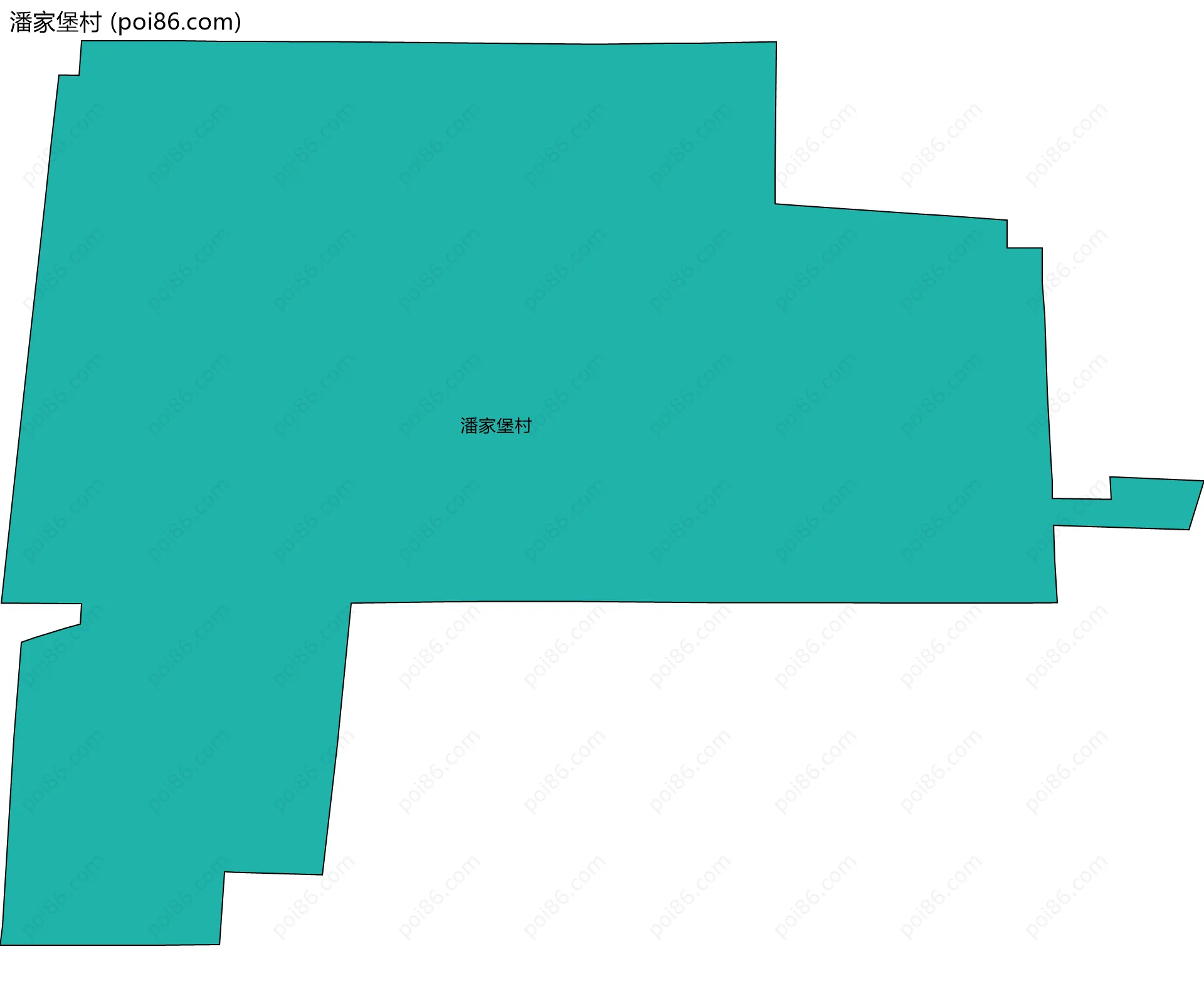 潘家堡村边界地图