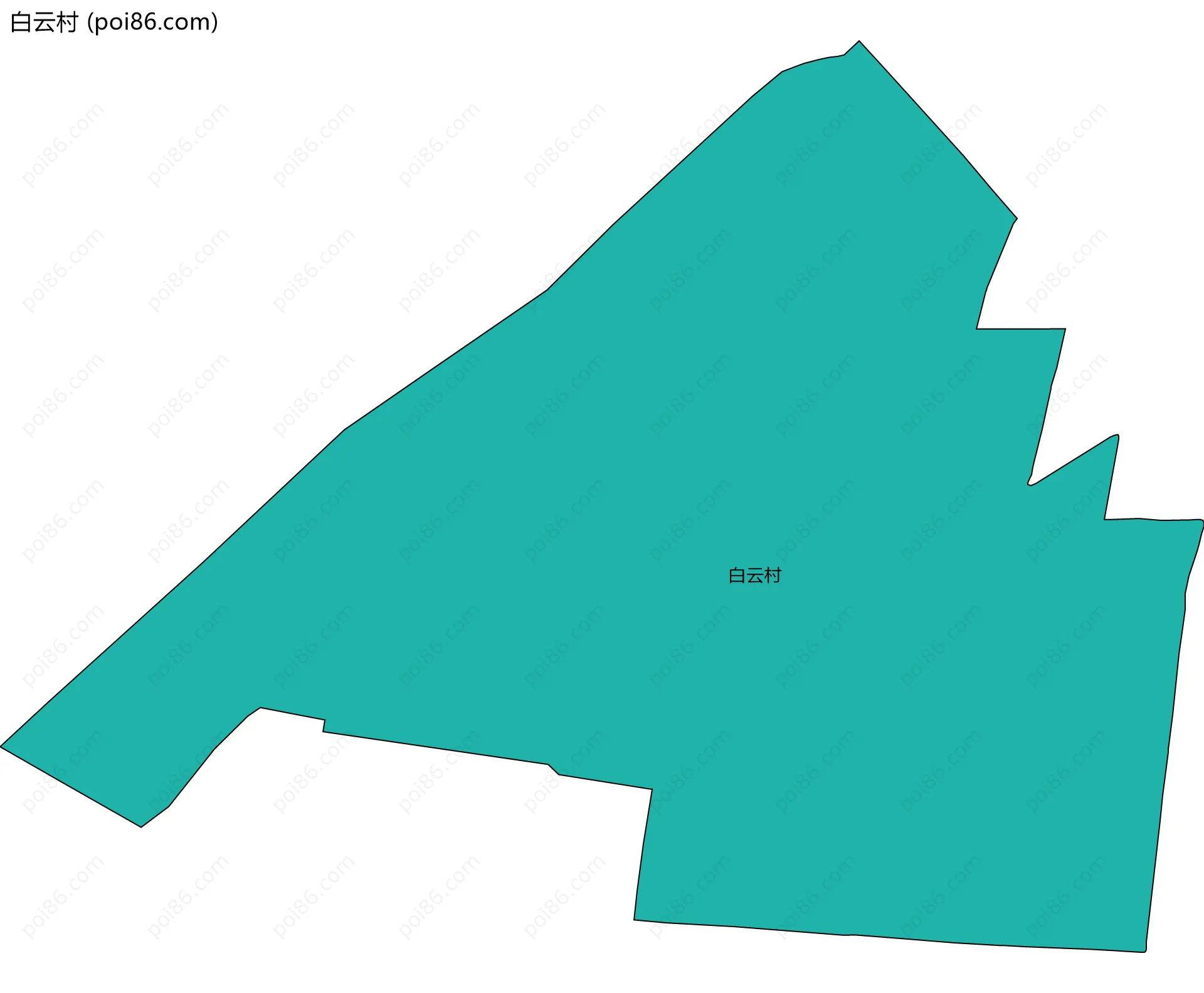 白云村边界地图