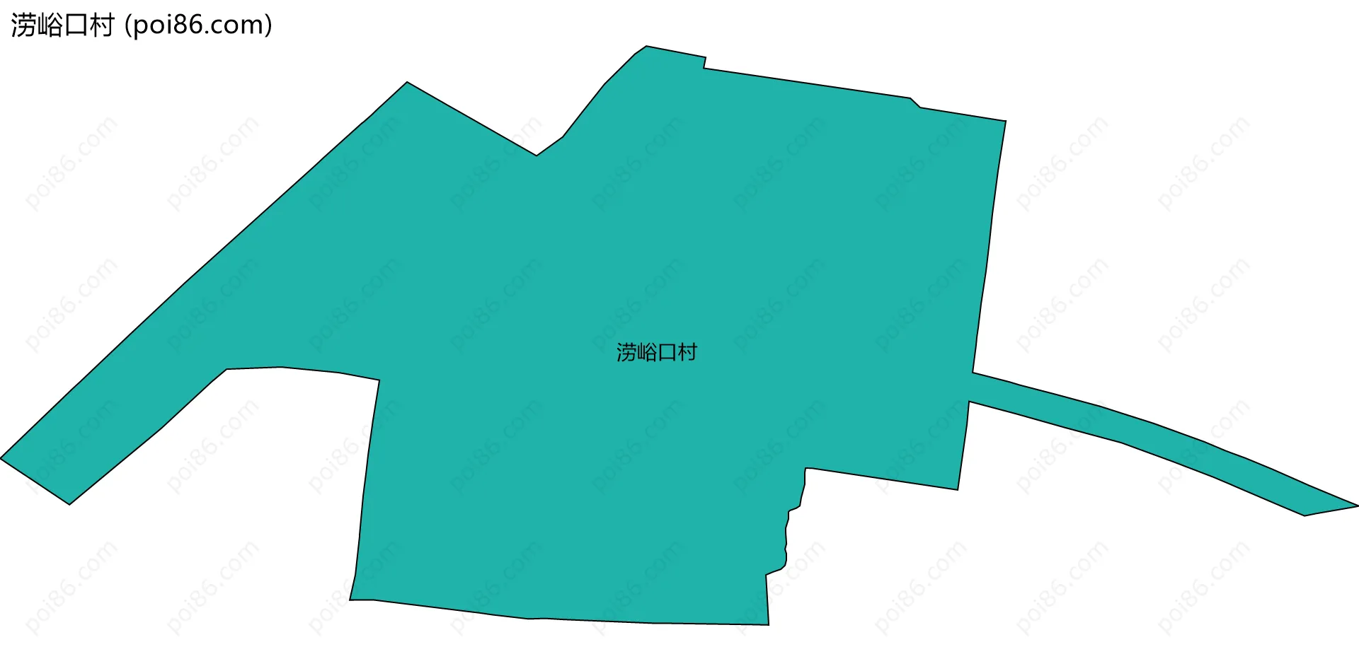 涝峪口村边界地图