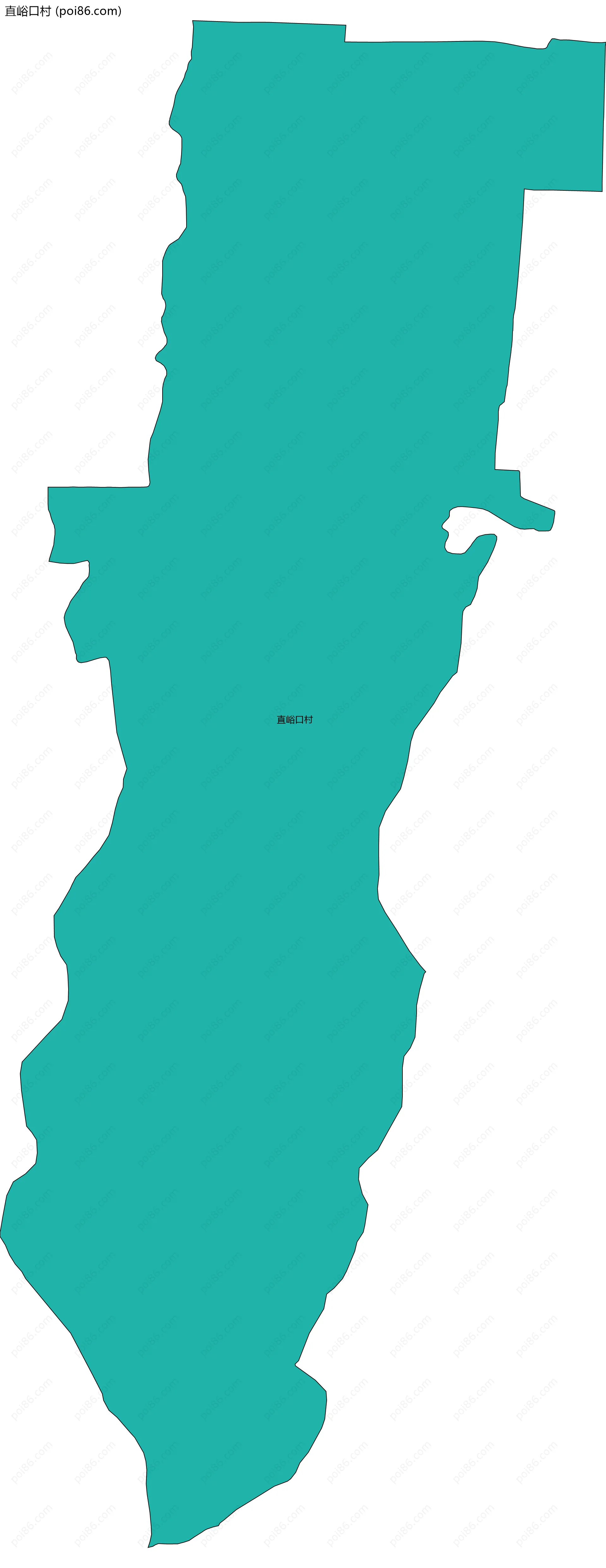 直峪口村边界地图