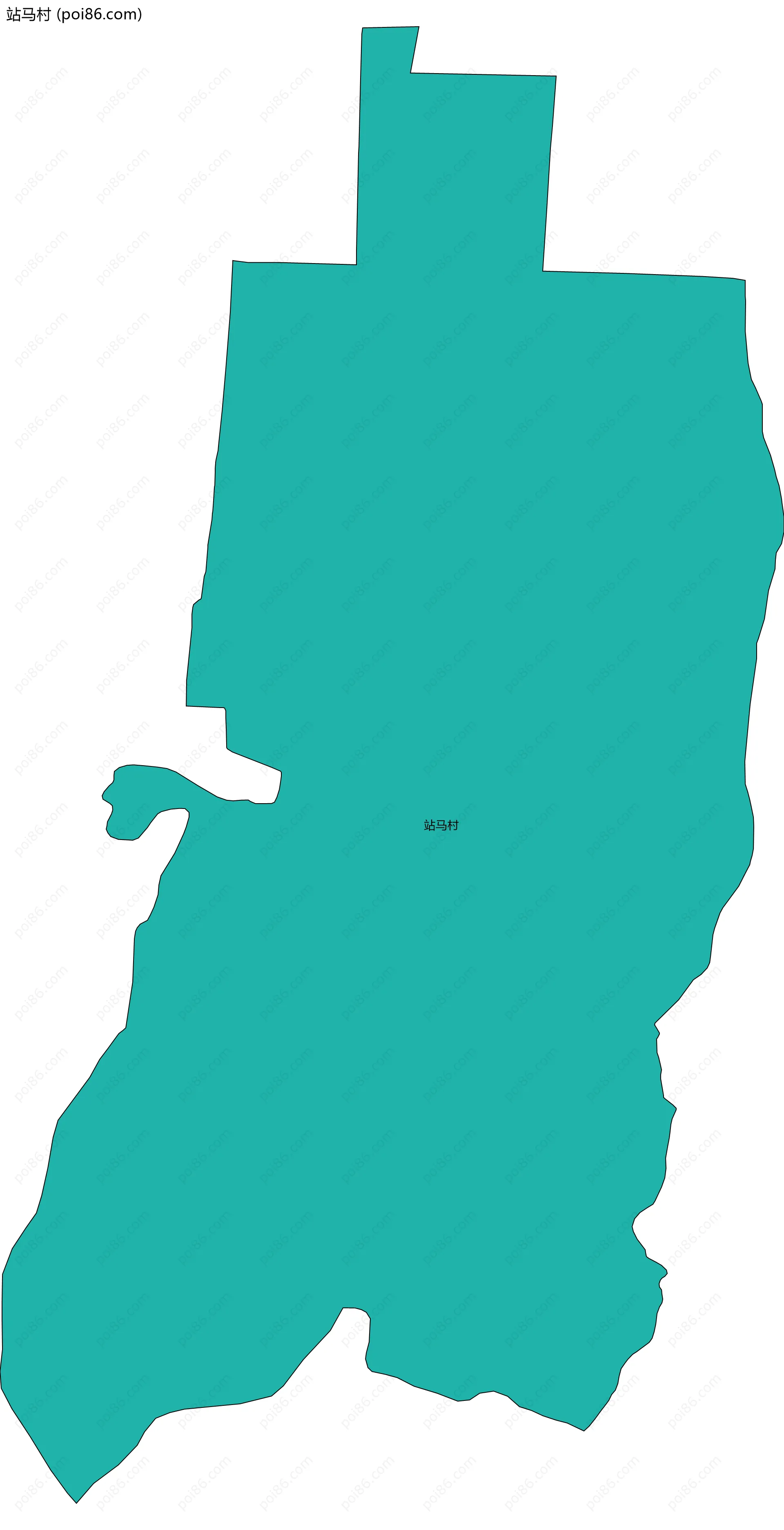 站马村边界地图