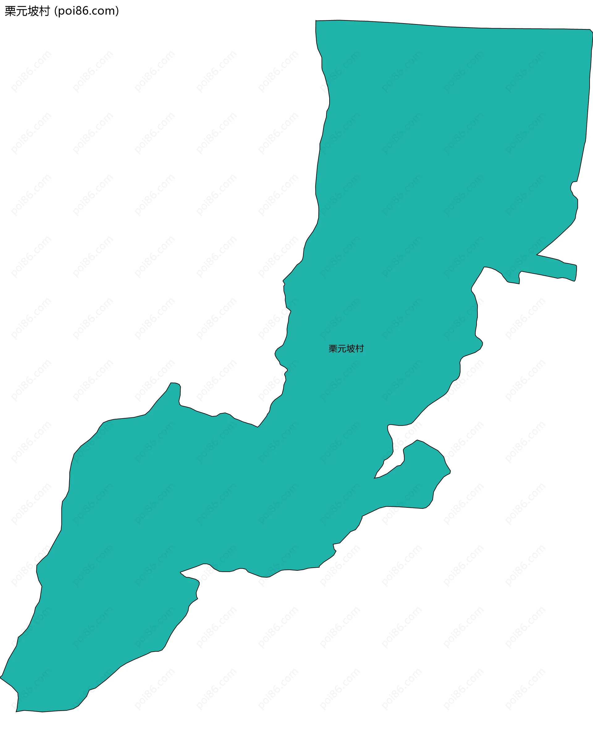 栗元坡村边界地图